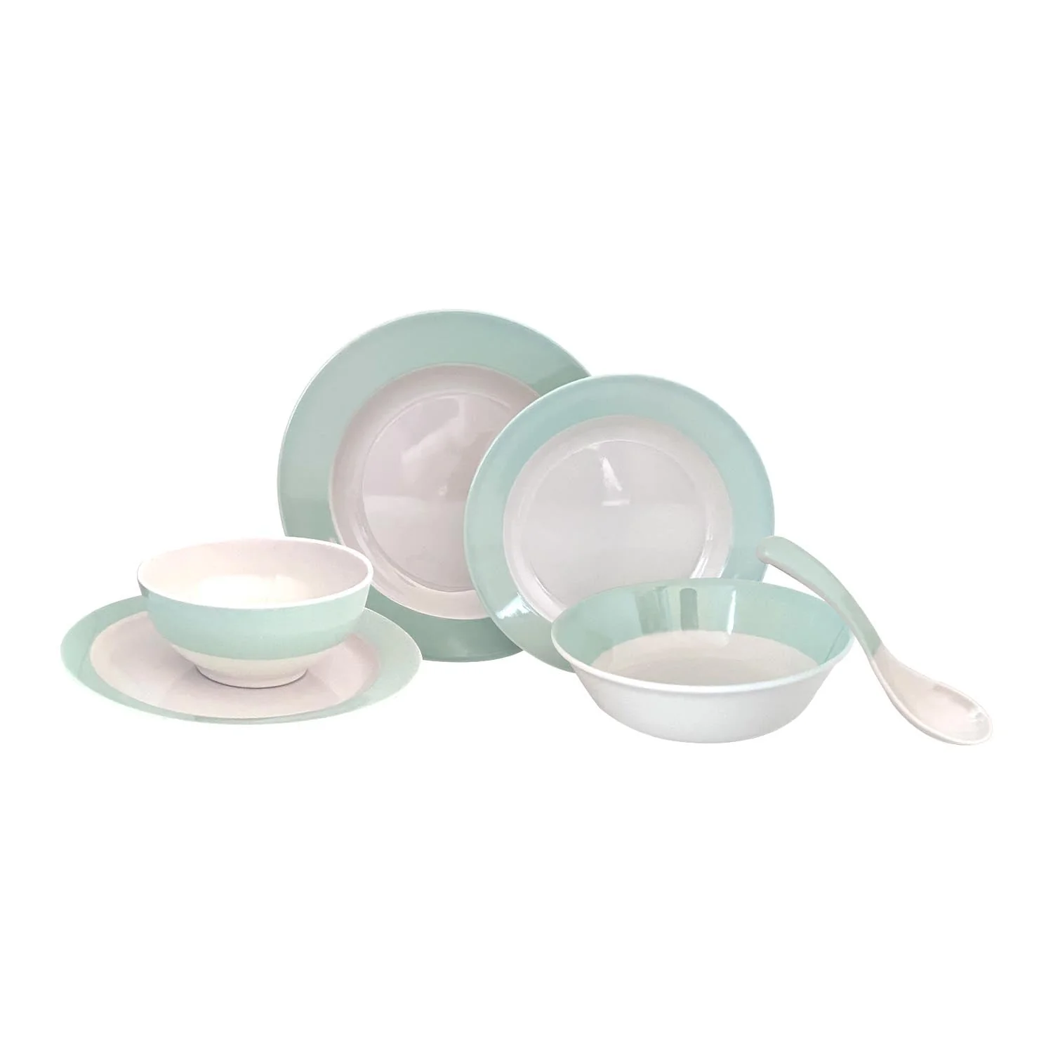 Royalford RF12511 Melamine Dinner Set 32PC offers durable| lightweight and break resistant tableware| top rack dishwasher safe and freezer safe, perfect for everyday family dining. - Image 2