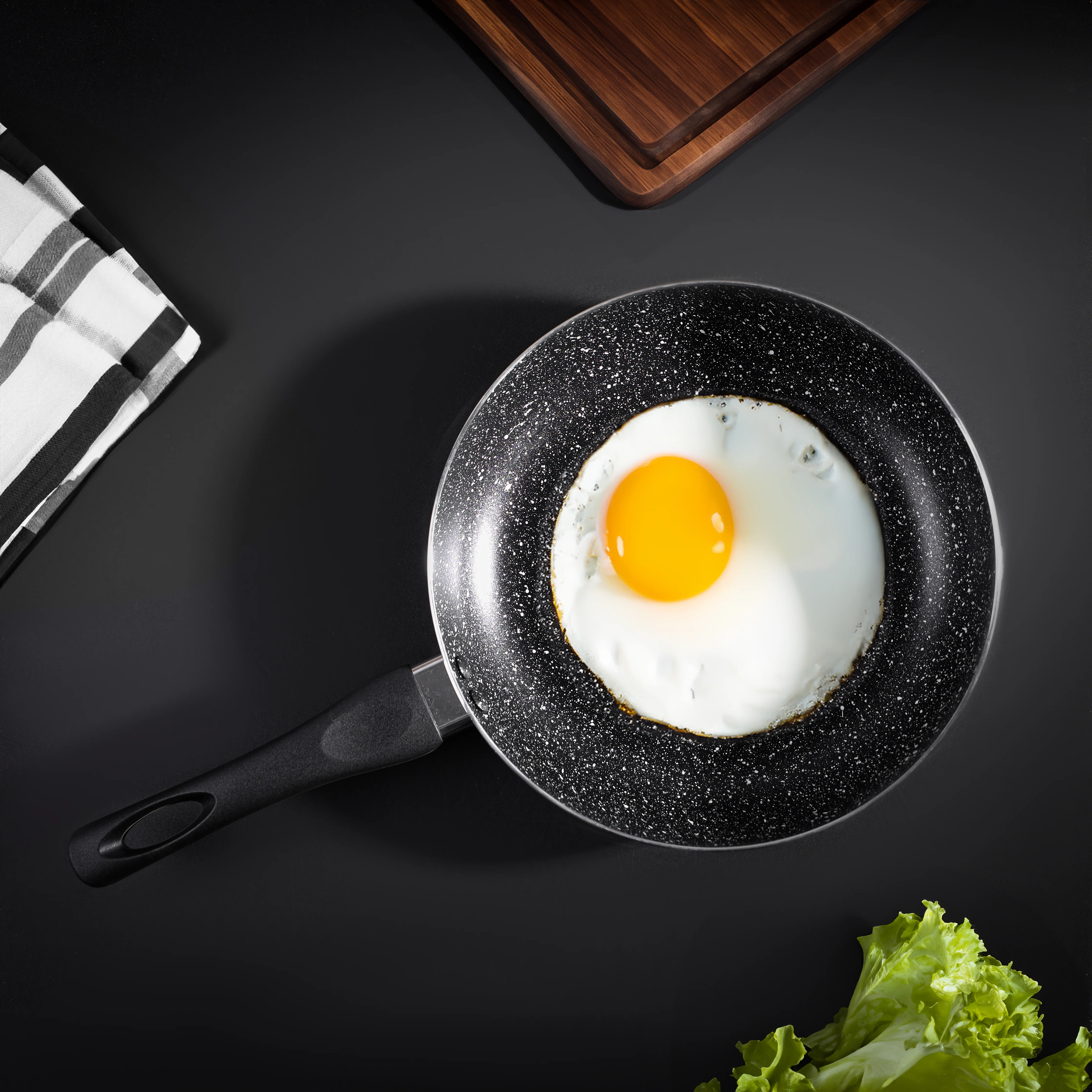 Royalford RF12514 Ritz Plus 9-Piece Induction Cookware Set | 3-Layer Non-Stick Marble Coating | Durable Build, PFOA-Free Aluminium Pots & Pans for All Cooktops| - Image 5