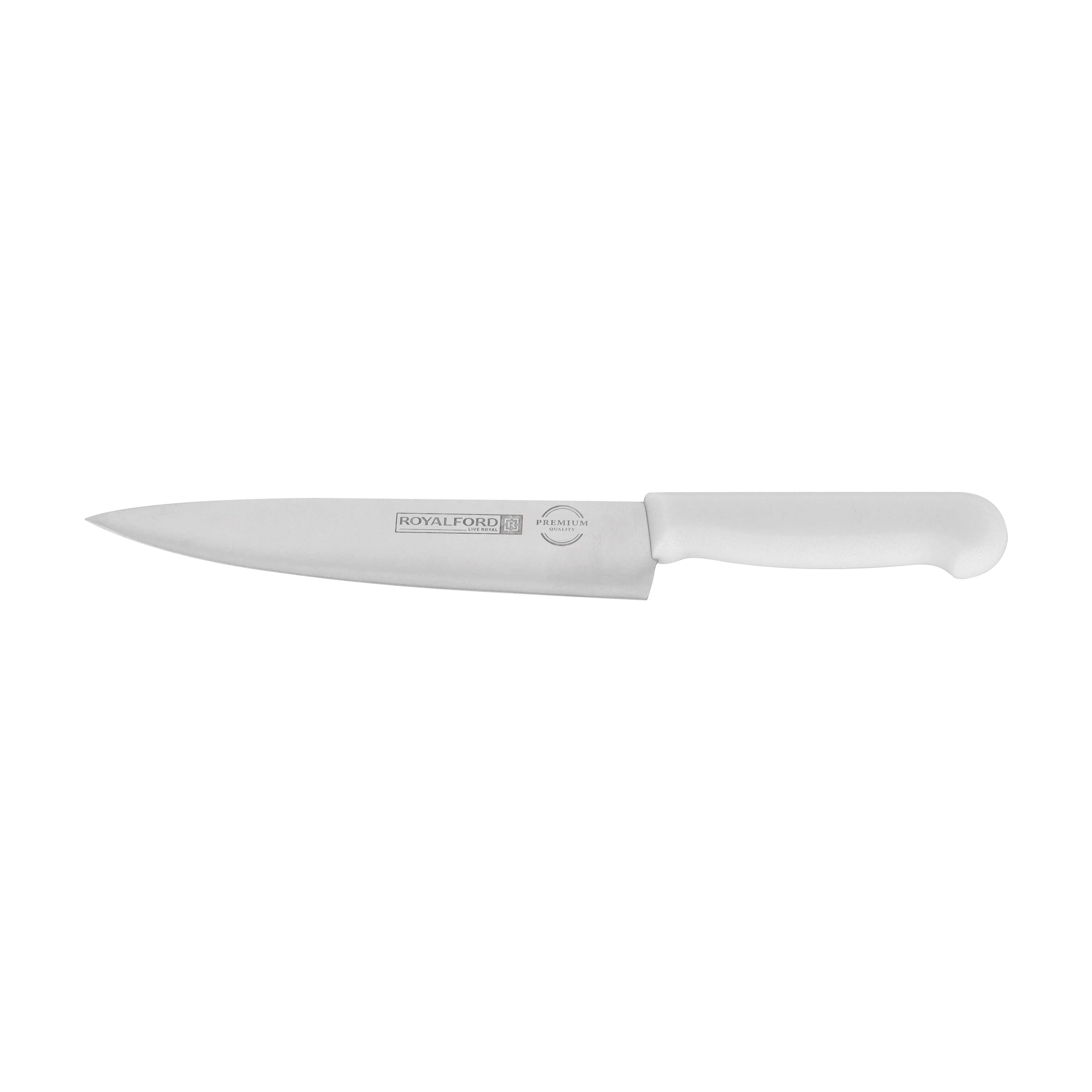 Royalford RF12560 8 Inch Chef Knife | Food Grade Stainless Steel Kitchen Knife | Extra Sharp Blade | Ergonomic PP Handle | Dishwasher Safe Multipurpose Cutting Knife