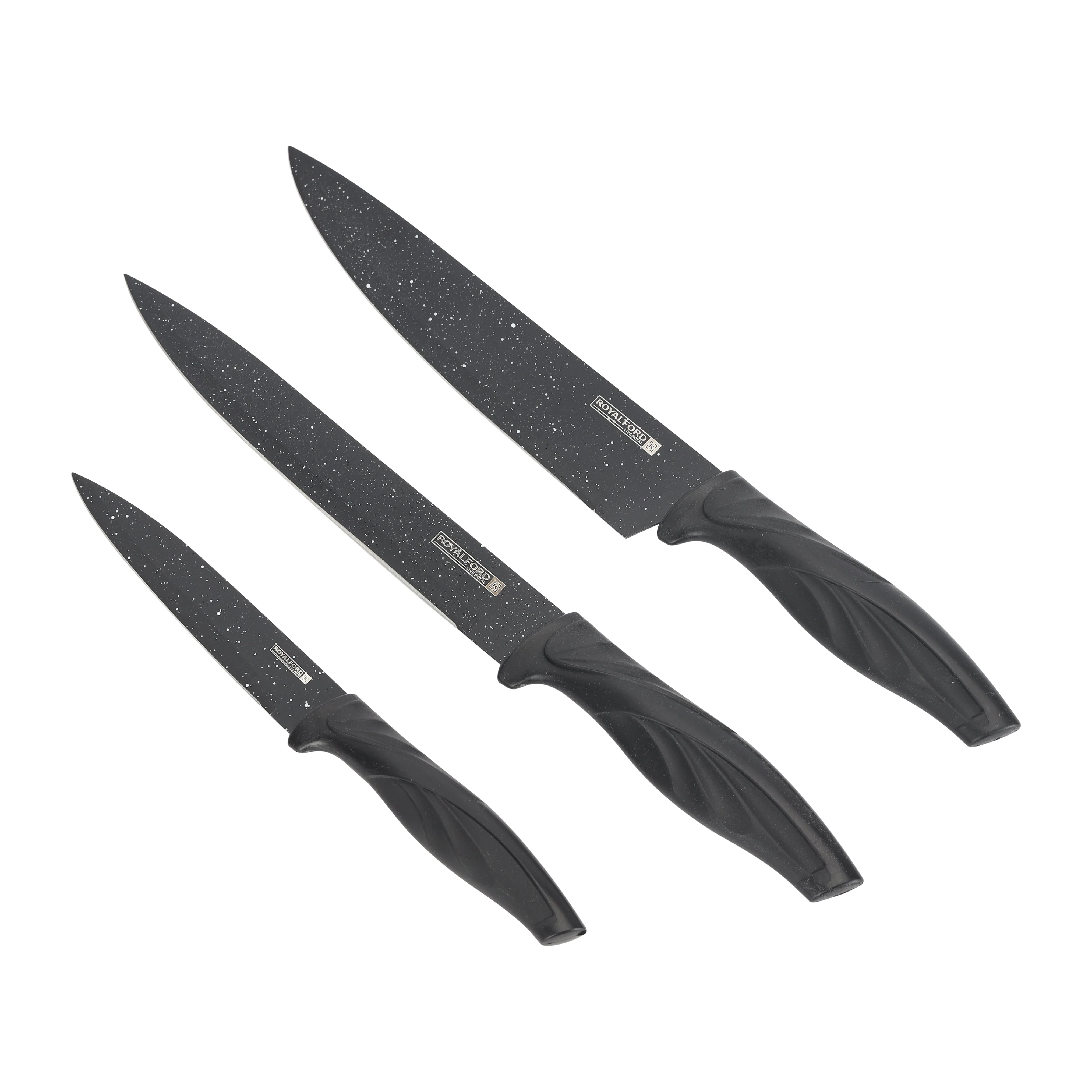 Royalford RF12580 EasyCut 6PC Kitchen Knife Set | Granite Coated Stainless Steel Blades | Ergonomic PP Handles and Ceramic Peeler | Perfect for Precision Cutting - Image 4