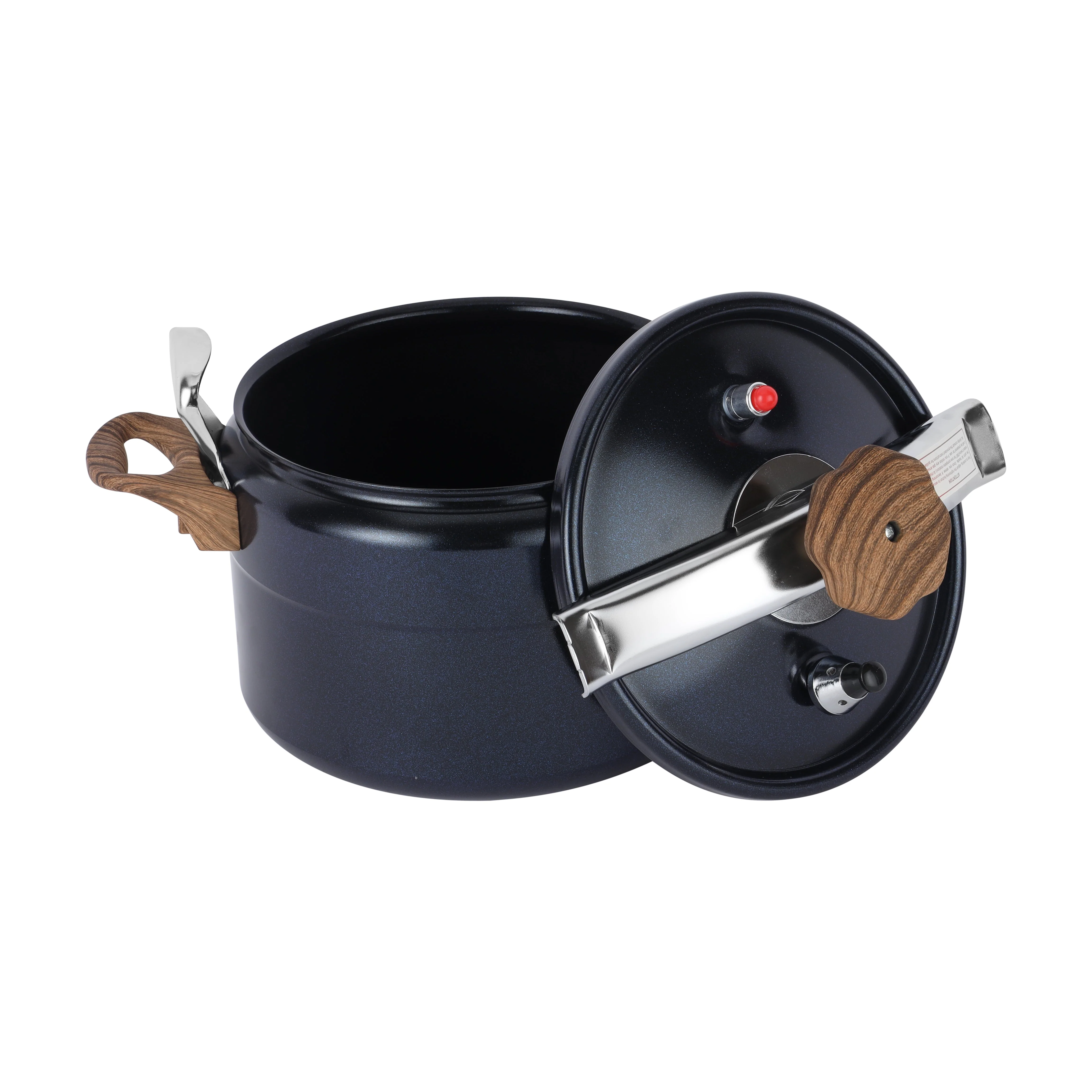 Royalford RF12665 Blueberry 11L Induction Base Pressure Cooker | Ceramic Non-Stick Interior | Extra-Thick Three-Ply Base | Durable Aluminium Body and Soft-Touch Handles - Image 3