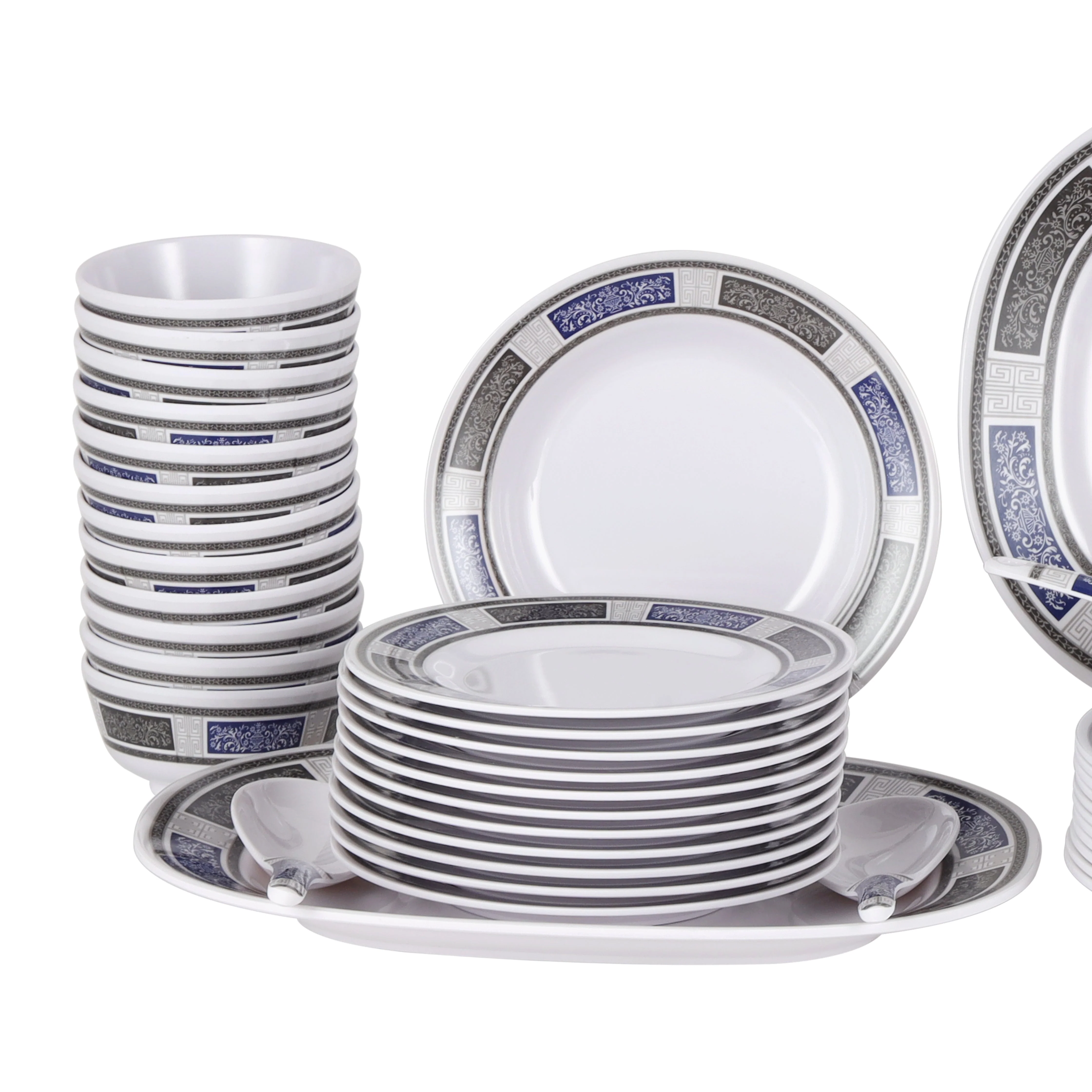 Royalford RF12675 Melamine Dinner Set 70 Pcs | Premium Durable & Elegant Melamine Tableware with Plates, Bowls & Serving Spoons for Home, Hotel & Special Occasions - Image 3