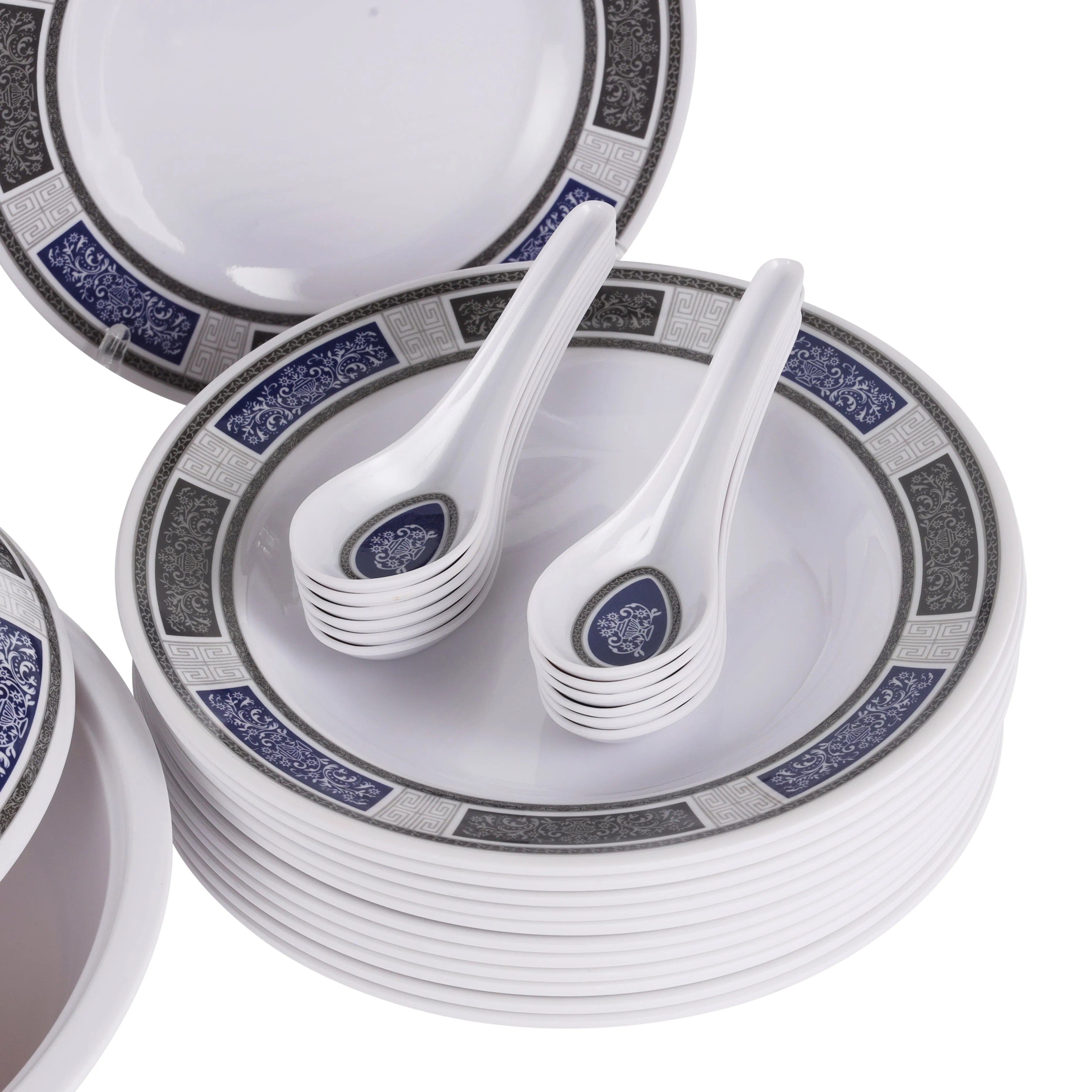 Royalford RF12675 Melamine Dinner Set 70 Pcs | Premium Durable & Elegant Melamine Tableware with Plates, Bowls & Serving Spoons for Home, Hotel & Special Occasions - Image 5