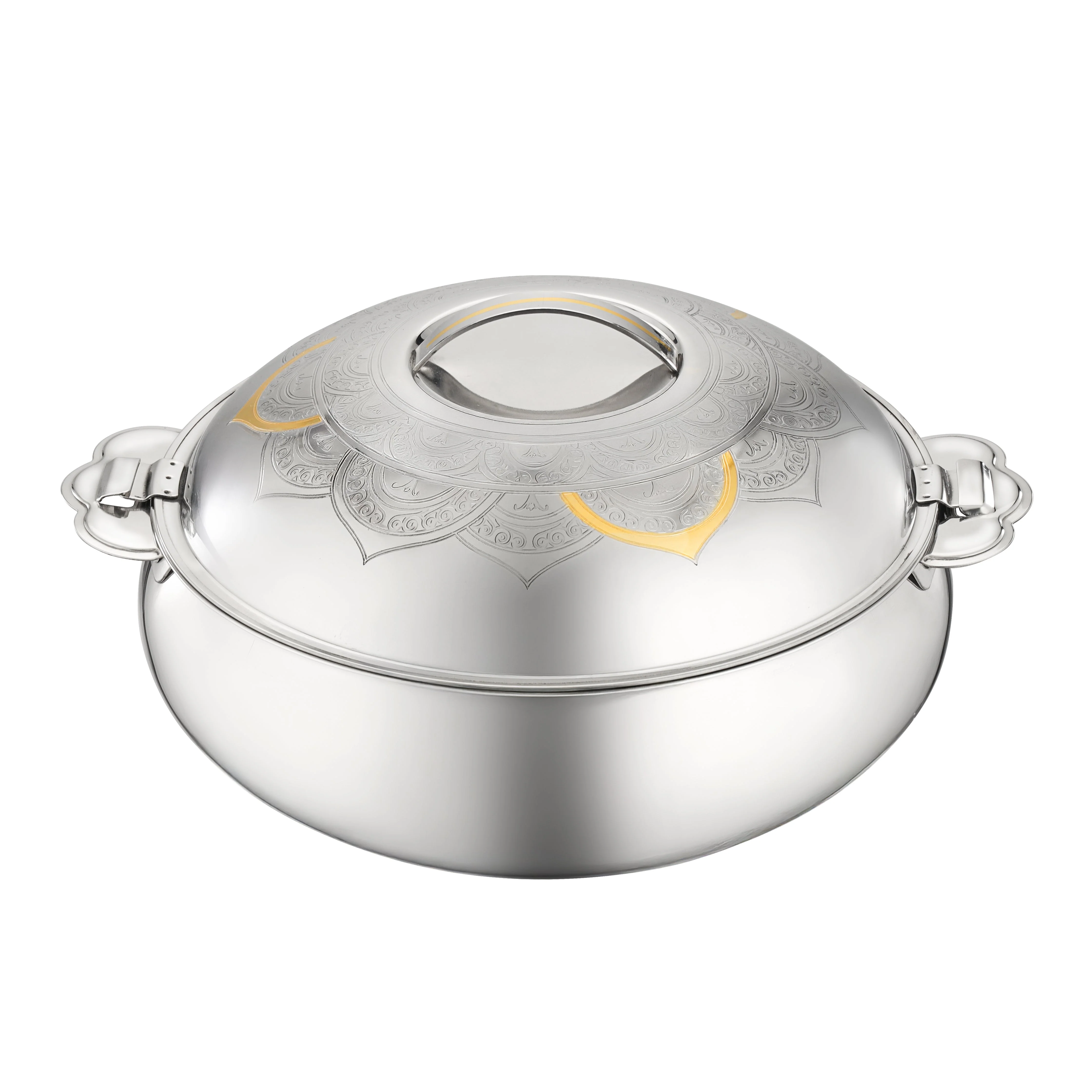 Royalford RF12717 Tuffah Stainless Steel Hot Pot 5000 ml | Double Wall Vacuum Insulated Hot Food Server with Firm Twist Lock Lid | Perfect for Serving Meals Hot & Fresh