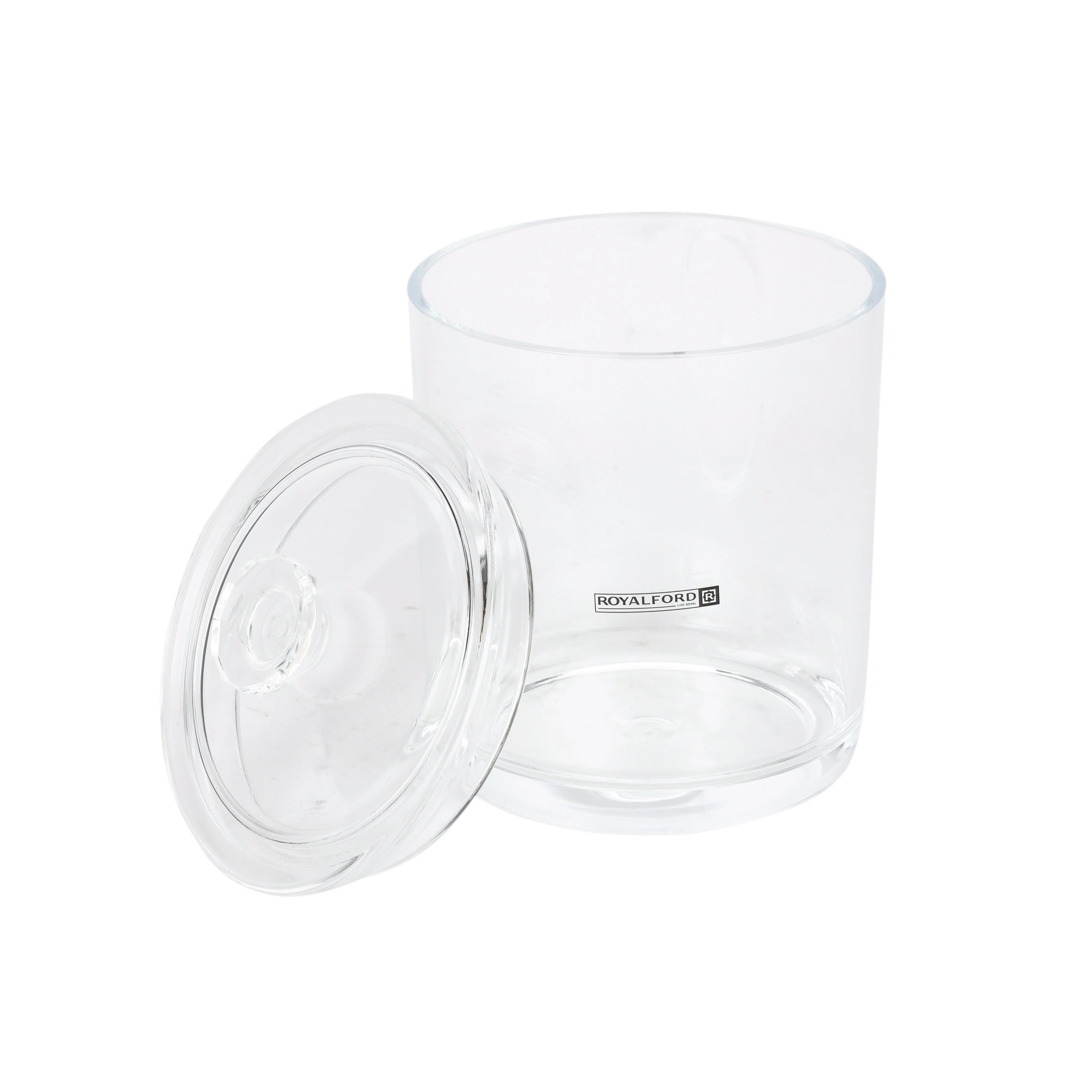 Royalford RF12762 900ML Multipurpose Acrylic Jar with Lid |  Clear Odor-Free and Lead-Free Storage Container | Durable, Top Rack Dishwasher & Freezer Safe Design - Image 3