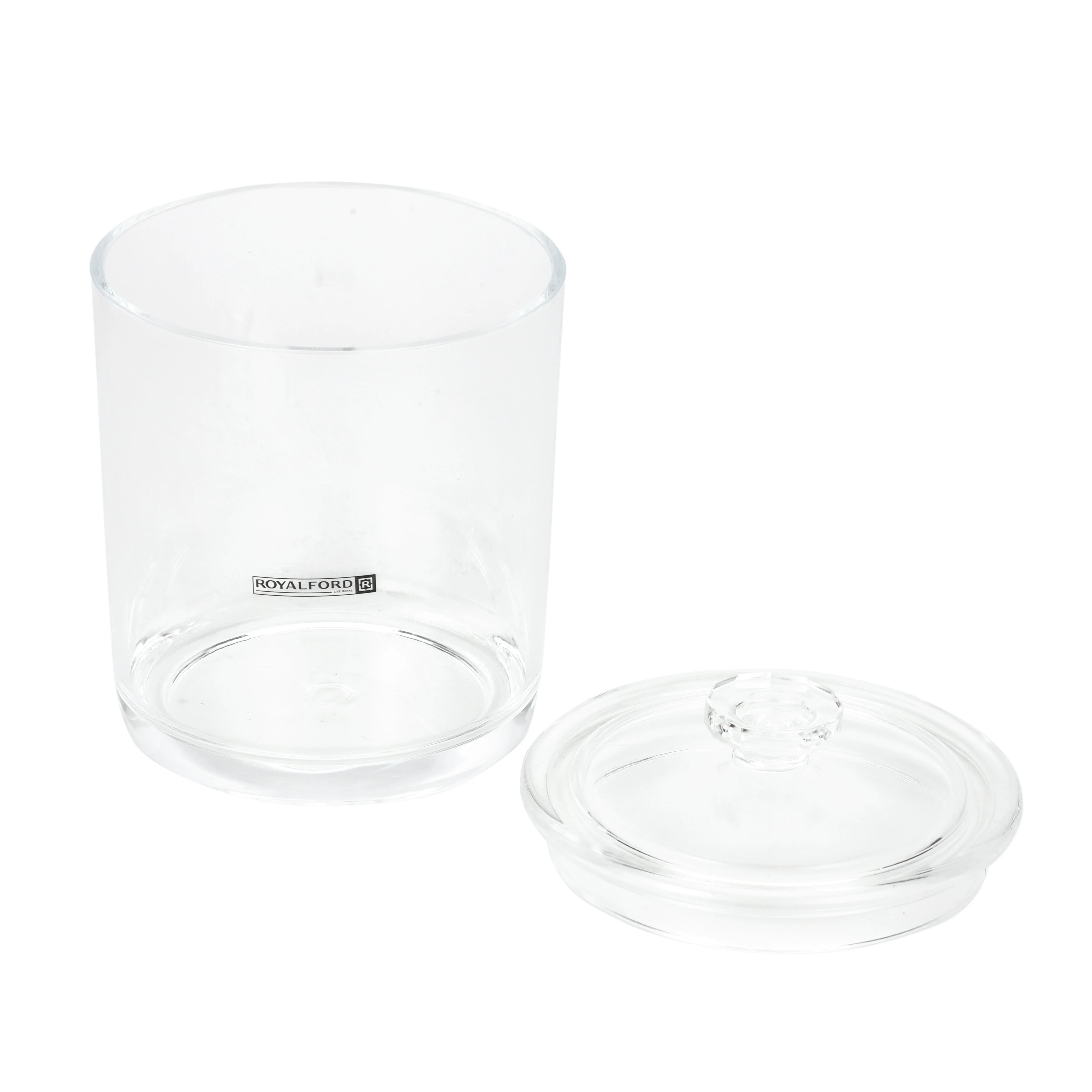 Royalford RF12762 900ML Multipurpose Acrylic Jar with Lid |  Clear Odor-Free and Lead-Free Storage Container | Durable, Top Rack Dishwasher & Freezer Safe Design - Image 4
