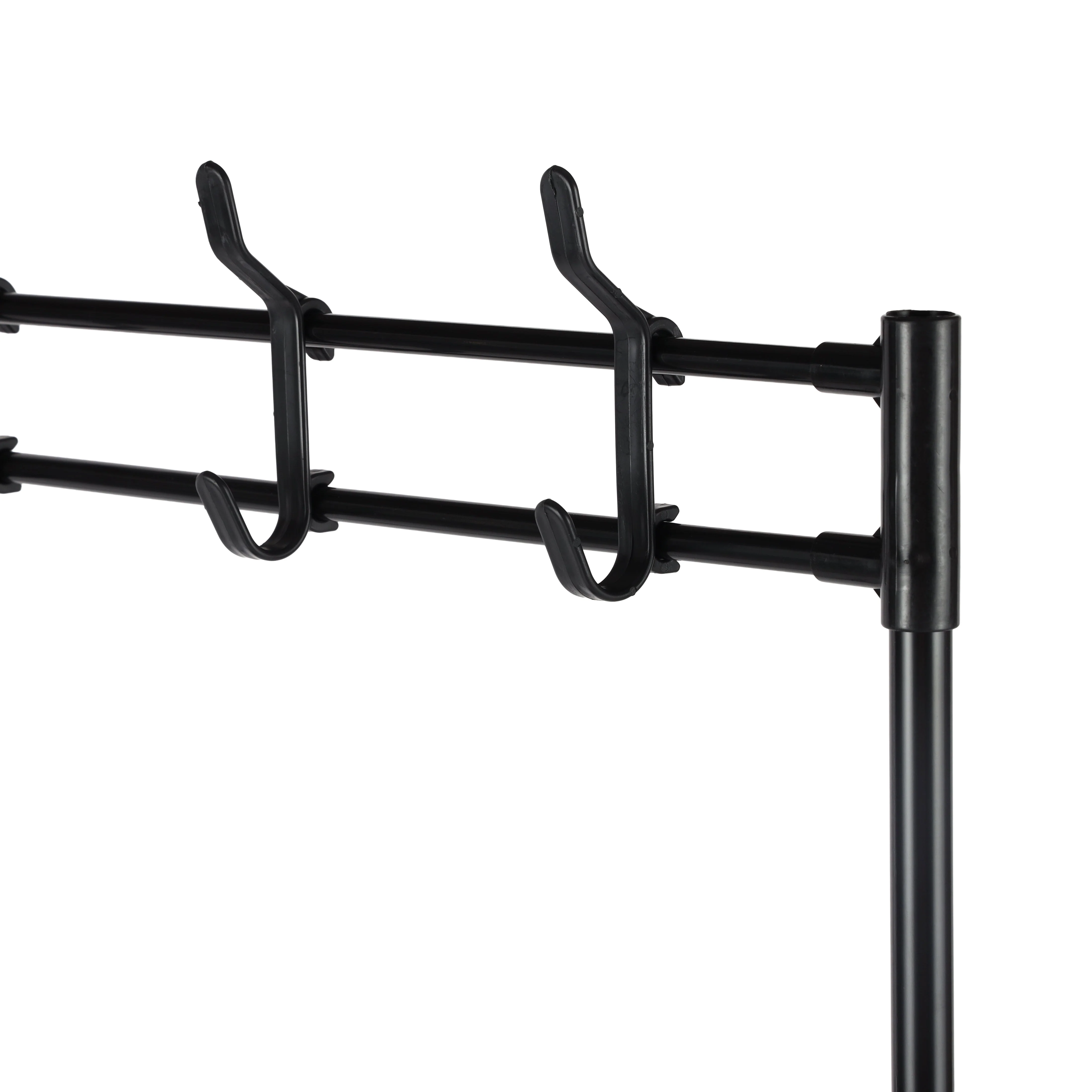 Royalford RF12781 Portable Shoe Rack | 4 Spacious Shelves & 8 Hooks | Floor Standing Multipurpose Organizer | Durable Iron Frame with PP Connectors | Easy To Assembly - Image 5