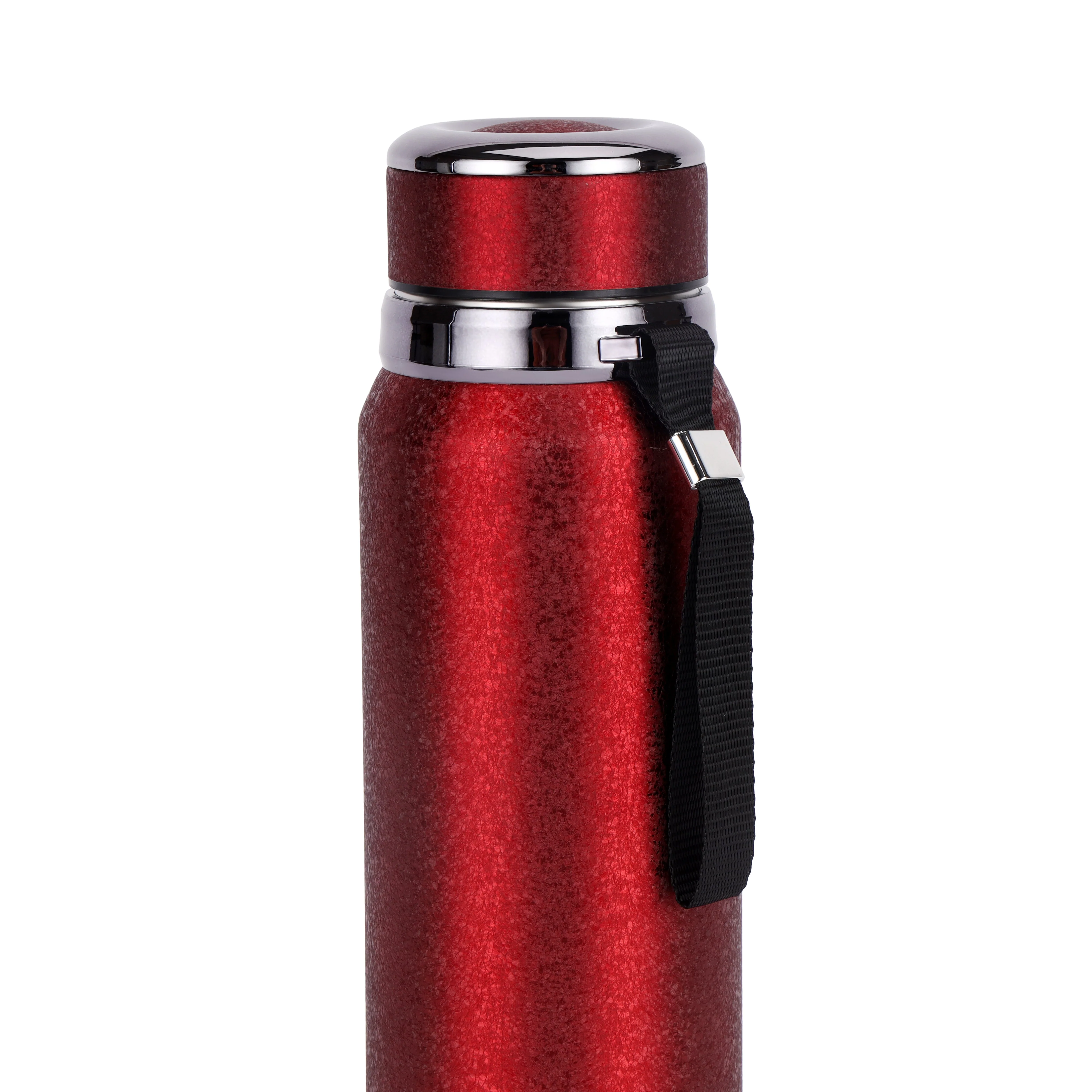 Royalford RF12806 1000ML Stainless Steel Vacuum Bottle | Double Wall Insulation | Leak Resistant Lid | Portable Wrist Strap | Hot & Cold Insulated Travel Flask - Image 4