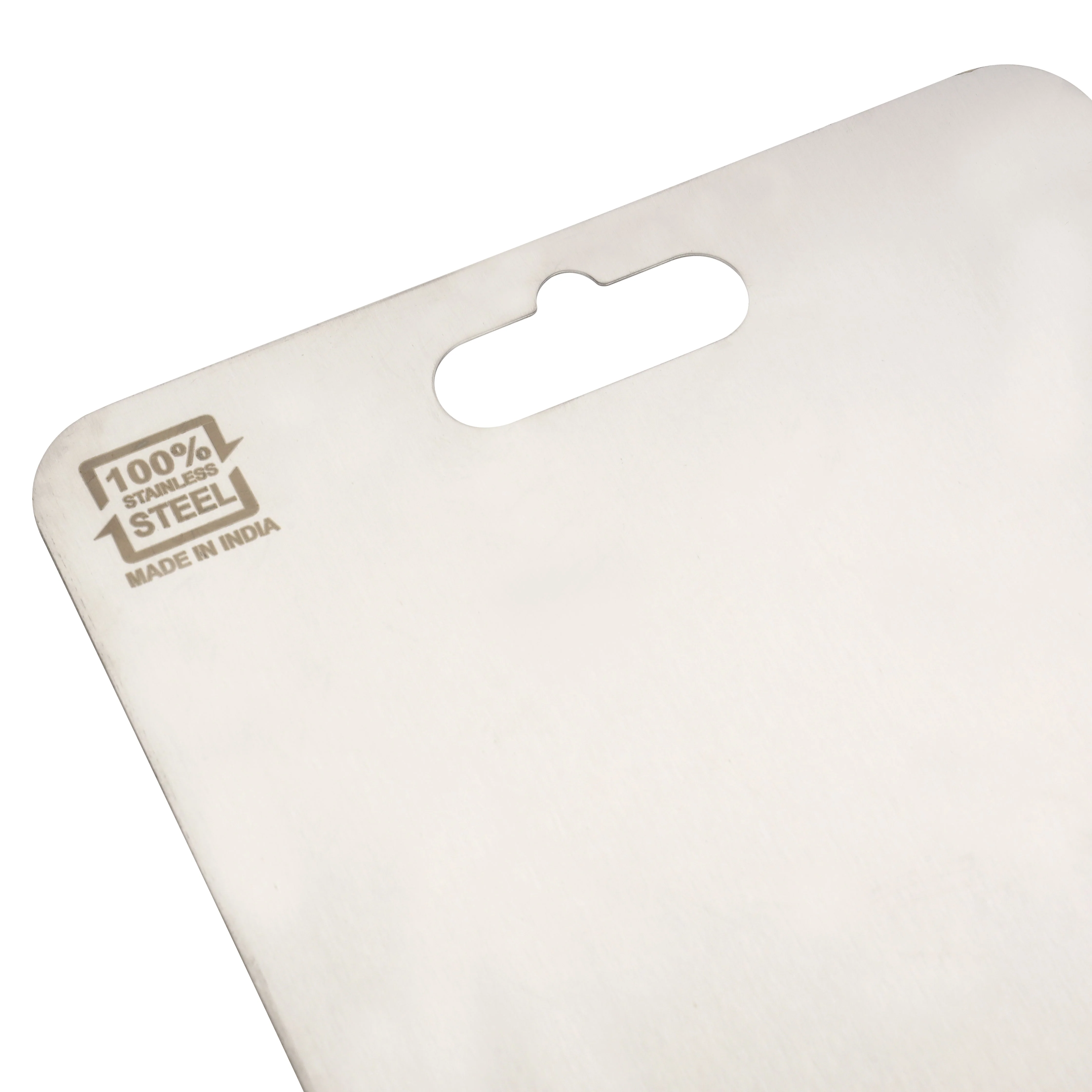 Royalford RF12900 Stainless Steel Chopping Board 31x21cm | Food-Grade BPA-Free Cutting Board | Durable, Scratch-Resistant, Hygienic & Easy to Clean Kitchen Prep Board - Image 4