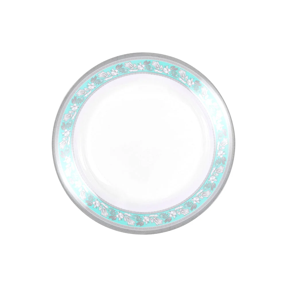 Royalford RF12909 10" Melamine Deep Plate| durable, lightweight performance & chip-resistant design| floral pattern& dishwasher & freezer safe use for daily use|