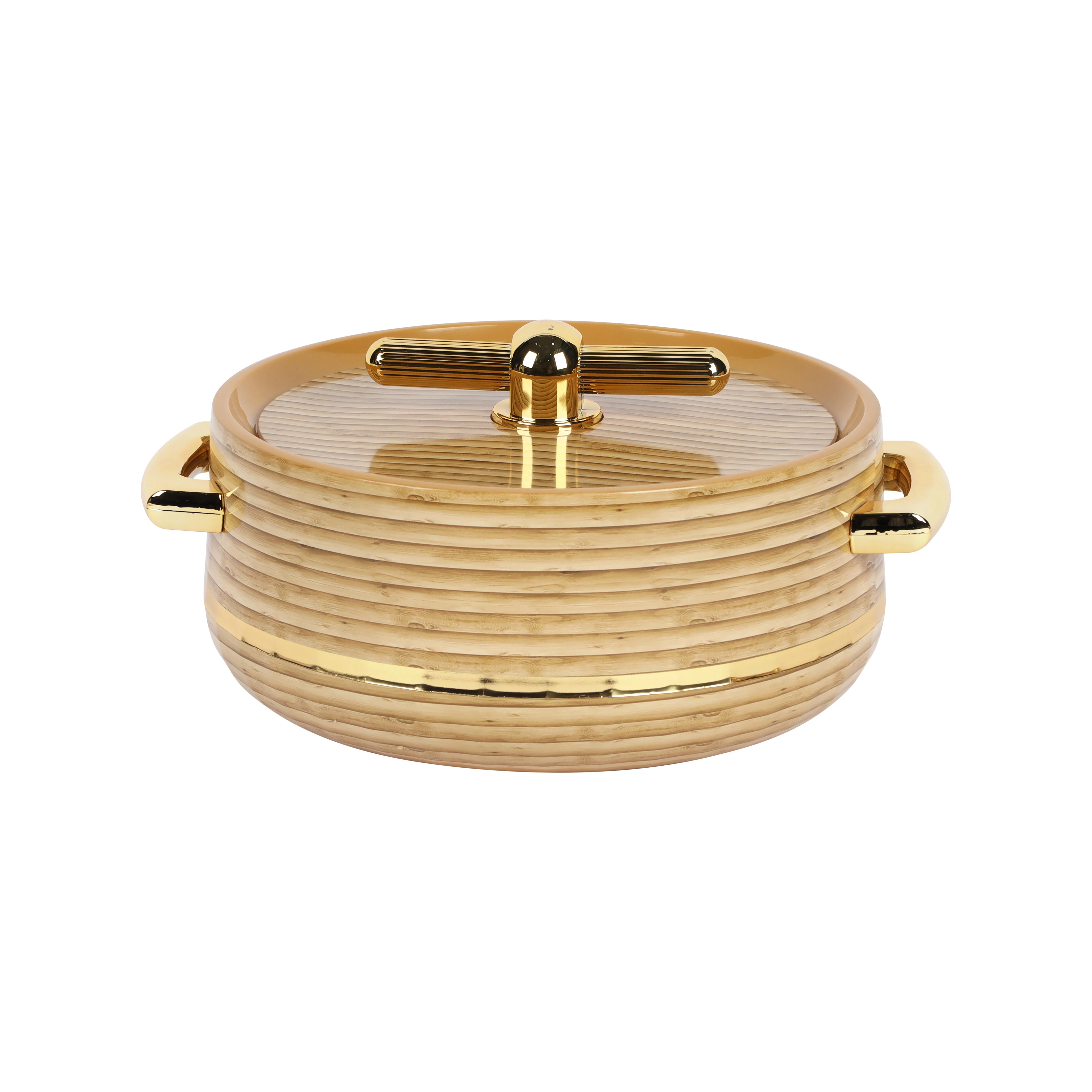 Royalford RF12968 Woodland Insulated Hot Pot 2700ml | Stainless Steel Inner Casing | Super PU Insulation | Twist Lock Lid and Durable PP Outer Body for Serving Food