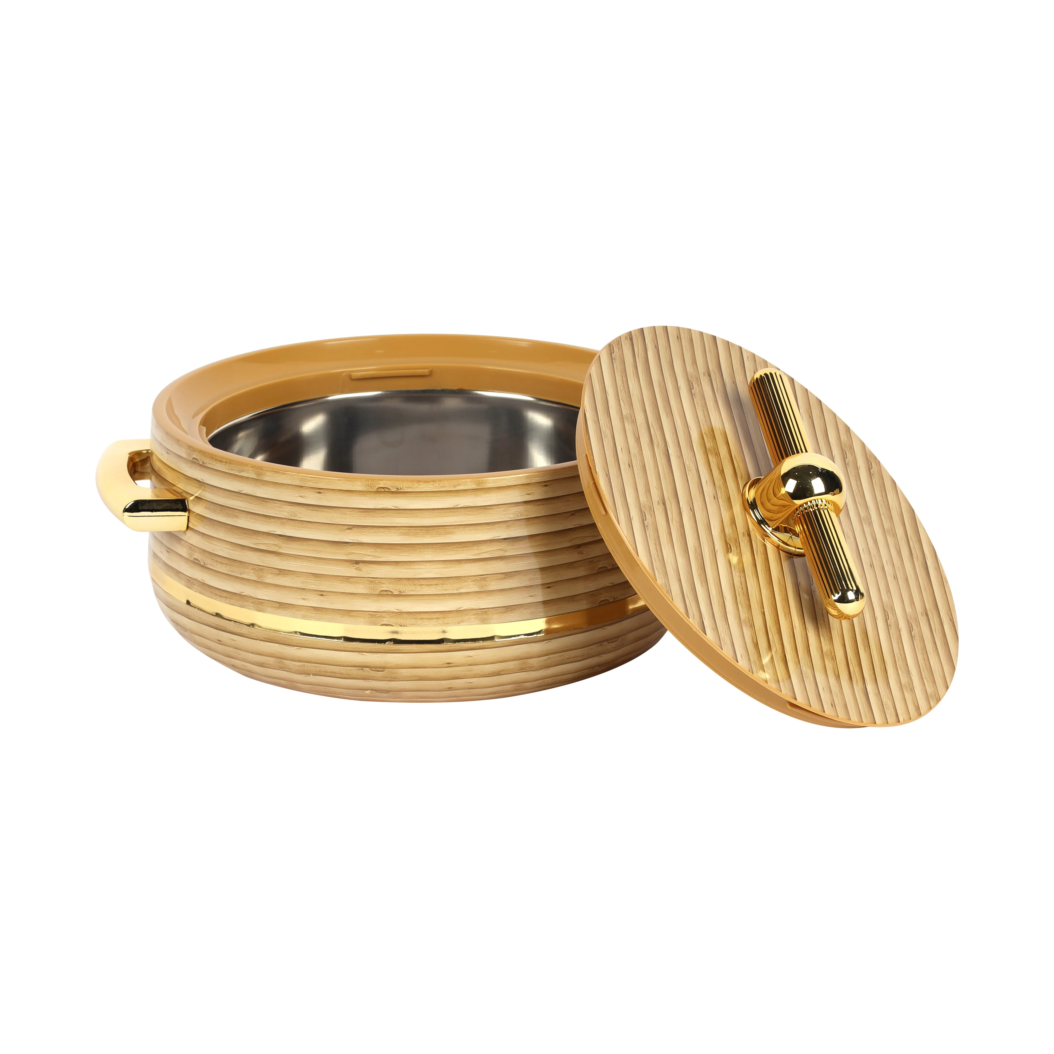 Royalford RF12968 Woodland Insulated Hot Pot 2700ml | Stainless Steel Inner Casing | Super PU Insulation | Twist Lock Lid and Durable PP Outer Body for Serving Food - Image 2