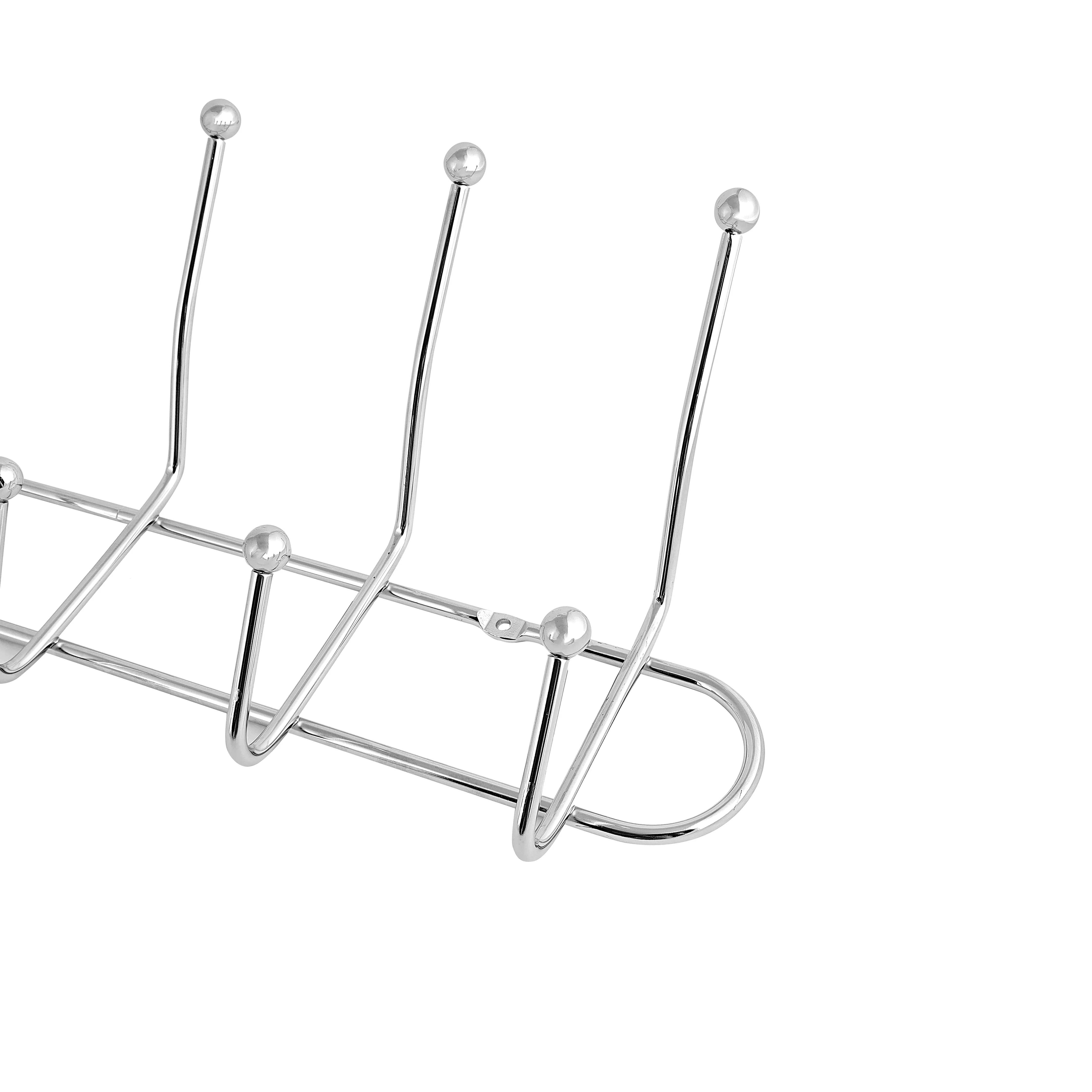 Royalford RF1426-MH6 6 Hooks Metal Hanger| Heavy-Duty Wall Mounted Rack for Towels, Clothes, Keys & Kitchen Accessories| Space Saving Organizer for Home & Bathroom| - Image 5