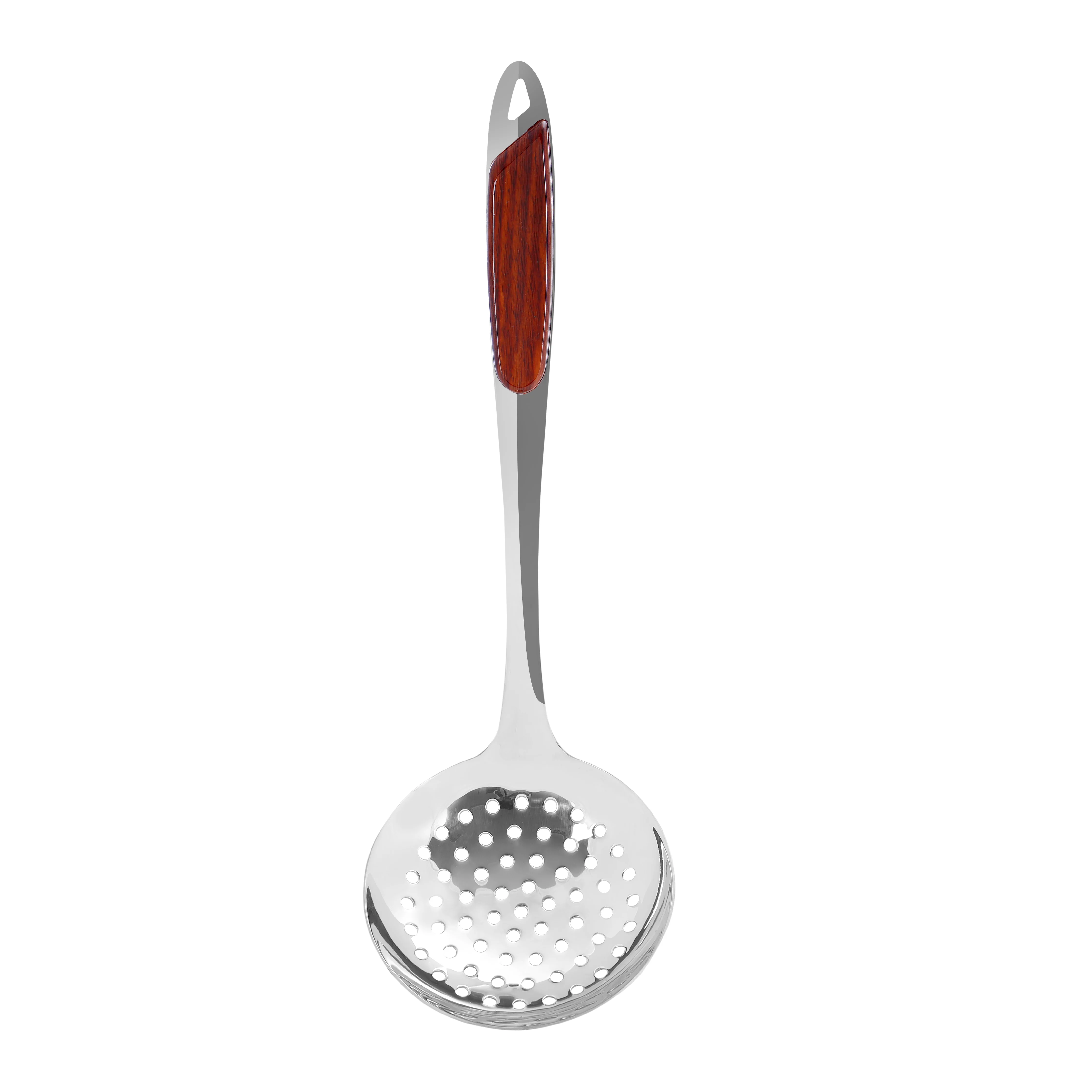 Royalford RF2063S Stainless Steel Skimmer Slotted Spoon| Frying Strainer with Ergonomic Grip Handle| Oil Draining Kitchen Tool & Dishwasher Safe Cooking Utensil|