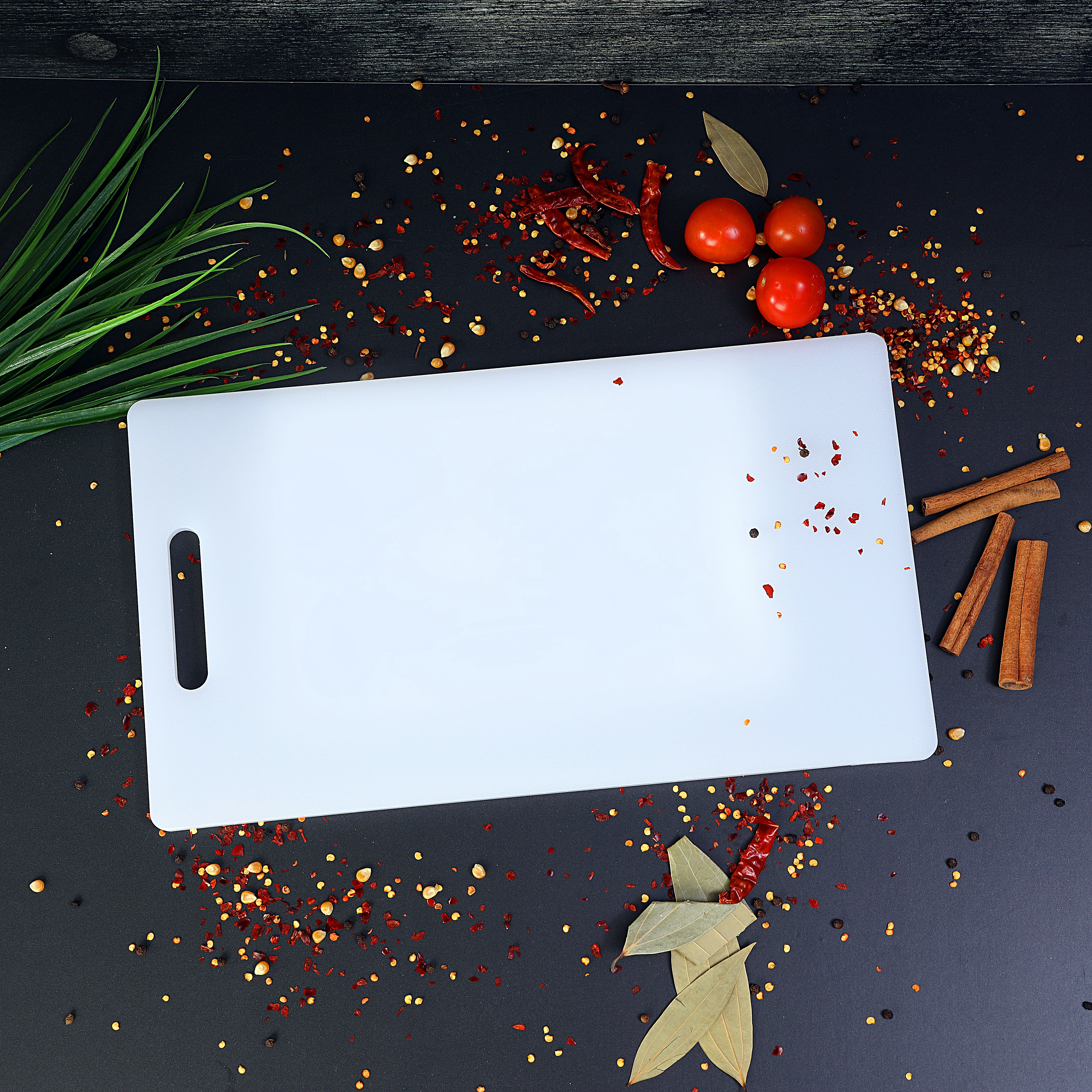 Royalford RF243CBL Professional Cutting Board| 44x25cm and Heavy-Duty Non-Toxic Polyethylene Kitchen Chopping Board| non-absorbent, Odorless and Easy to Clean| - Image 2
