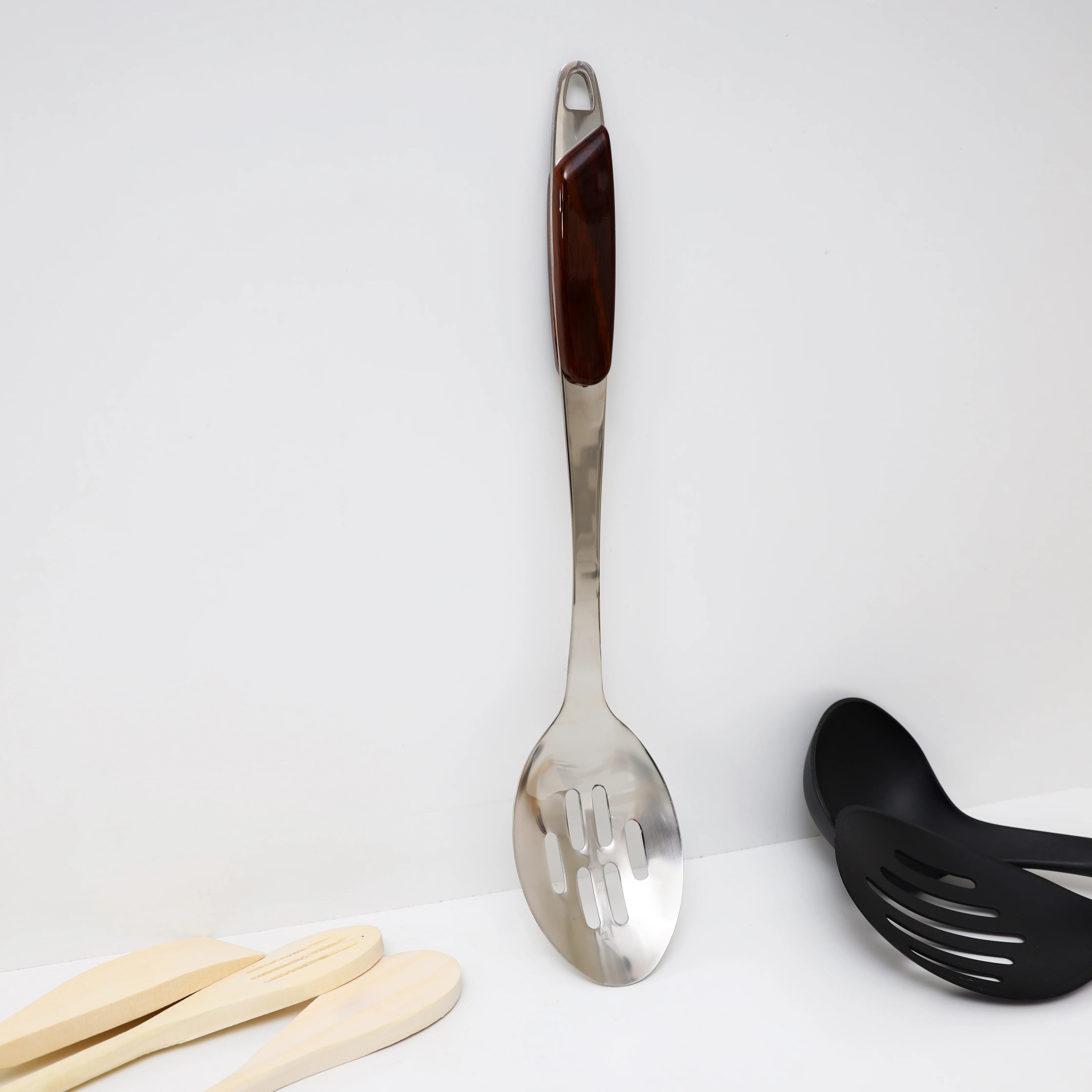 Royalford RF2764-SP Stainless Steel Slotted Spoon| Ergonomic Gripped Handle & Shiny Finish| Heat Resistant Cooking Utensil & Dishwasher Safe Slotted Serving Spoon| - Image 4