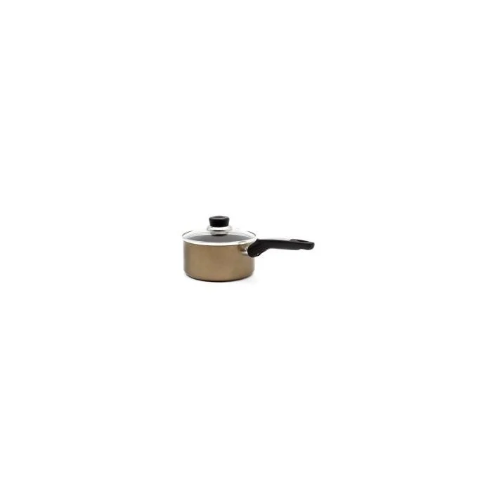 Royalford RF2961 18cm Aluminium Non-Stick Small Enamel Saucepan with Lid Made of Toughened Glass, Cooking Surface Induction Saucepan - Image 3