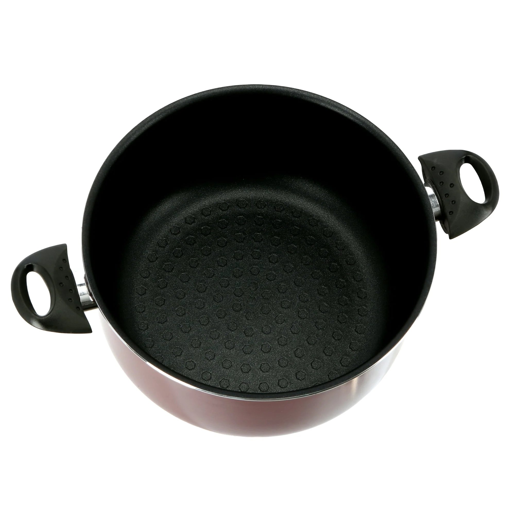 Royalford RF392C28 Non-Stick Casserole | Glass Lid | 3-Layer Non-Stick Coating |Spin Bottom for Even Heating | Heat-Resistant Bakelite Handles & Multi-Hob Compatibility - Image 3