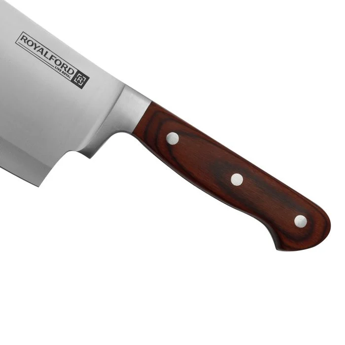 Royalford RF4109 6-Inch Cleaver Knife | Stainless Steel Blade with Durable Wooden Easy-Grip Handle | Ergonomic Hygienic Design | Ideal for Cutting Fish & Vegetables - Image 5