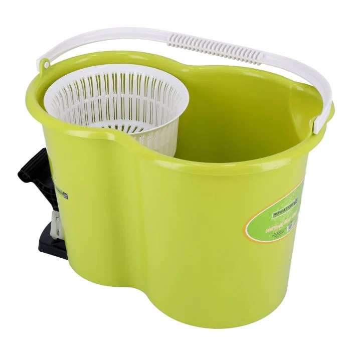 Royalford RF4238GR Spin Easy Mop with Bucket | 360° Rotating Microfiber Mop Head | Adjustable Height Handle | Foot Pedal Spinner | Fast Drying & Free Extra Mop - Image 5