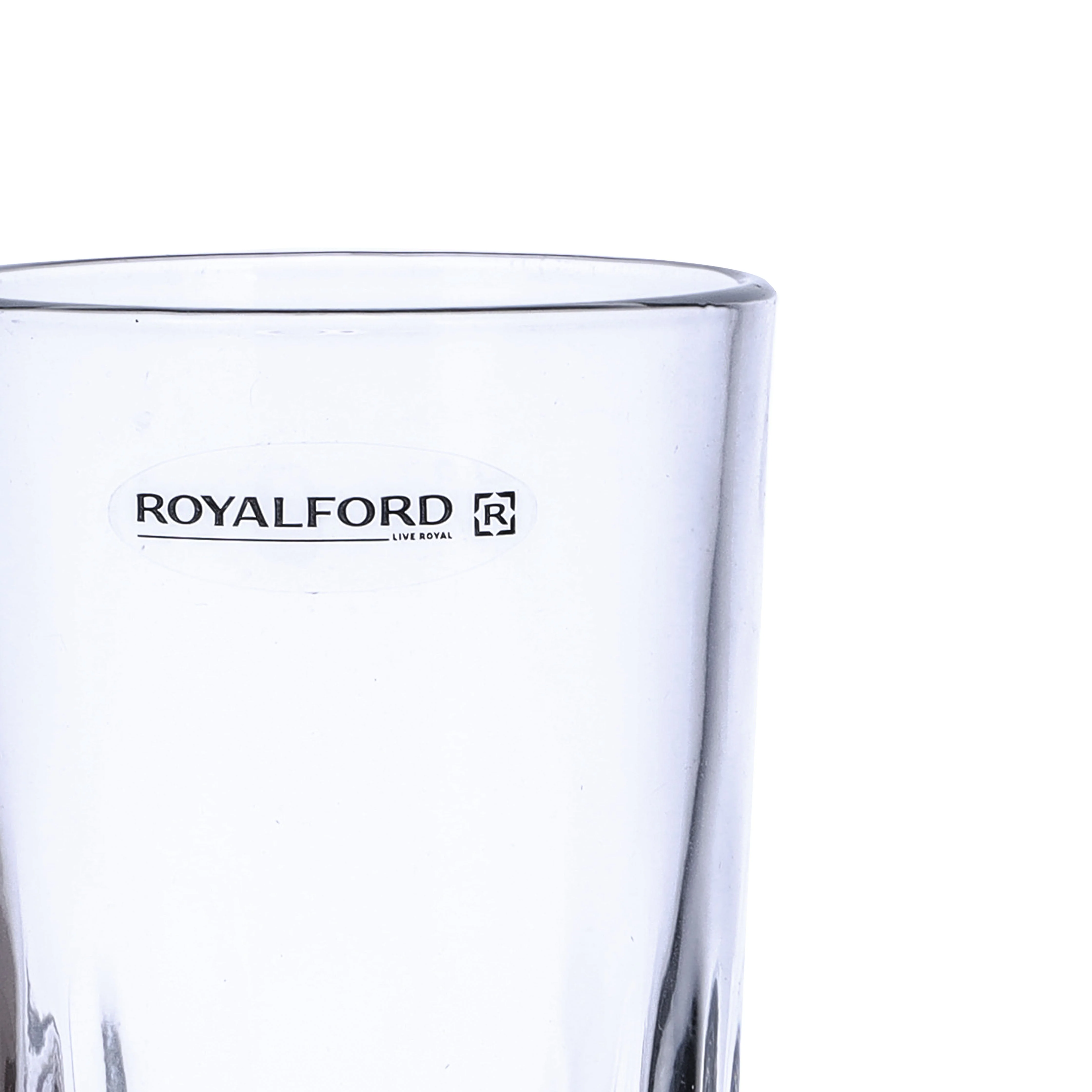 Royalford RF4269 6 Pcs Glass Tumblers Set| Transparent Drinking Glasses & Durable Clear Water Juice Beverage Glass Set| Sturdy Base for Home Kitchen Everyday Use| - Image 4