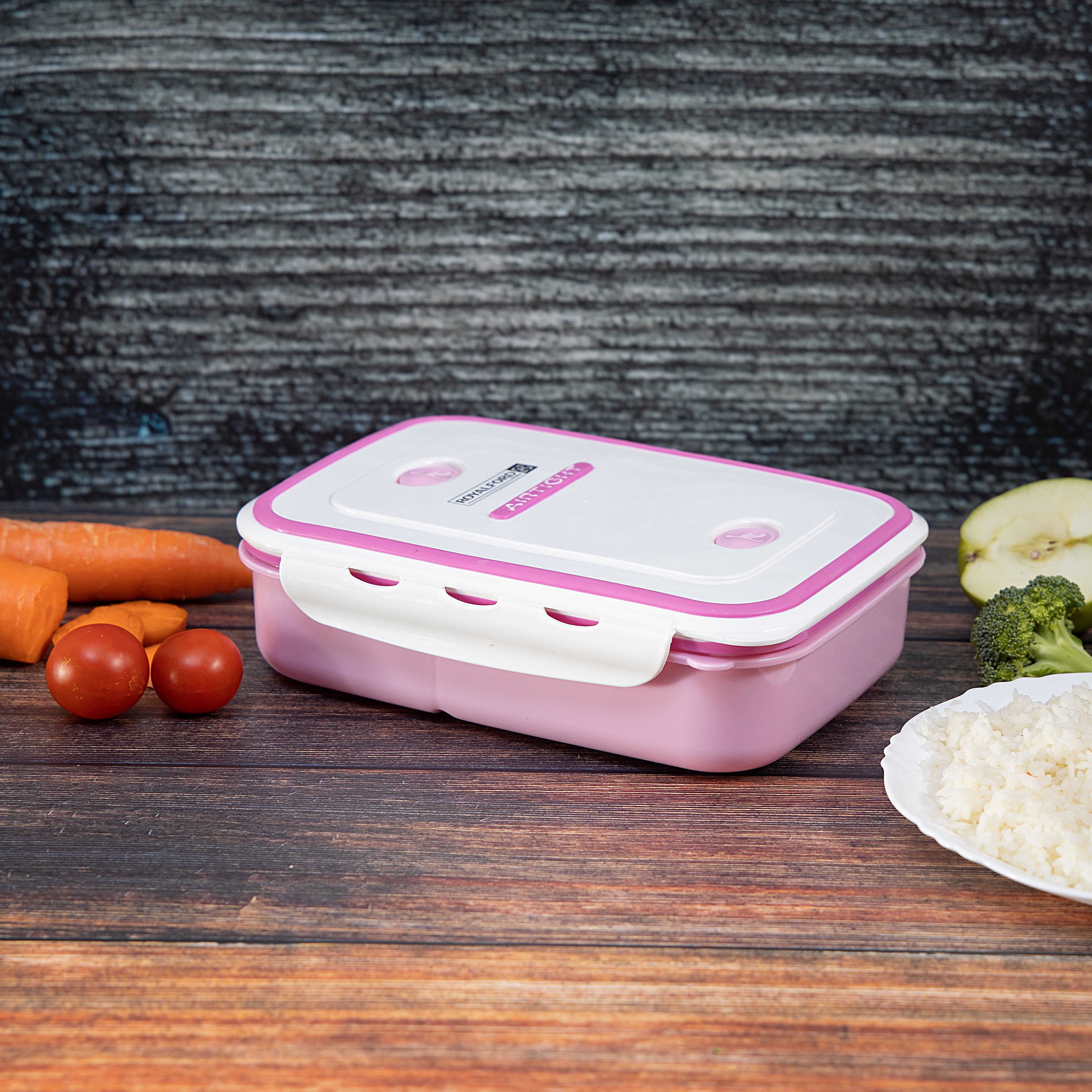Royalford RF4398PN lunch box| durable food storage container with secure lid| lightweight, food-grade material, easy to carry, for school, office and daily use| - Image 3