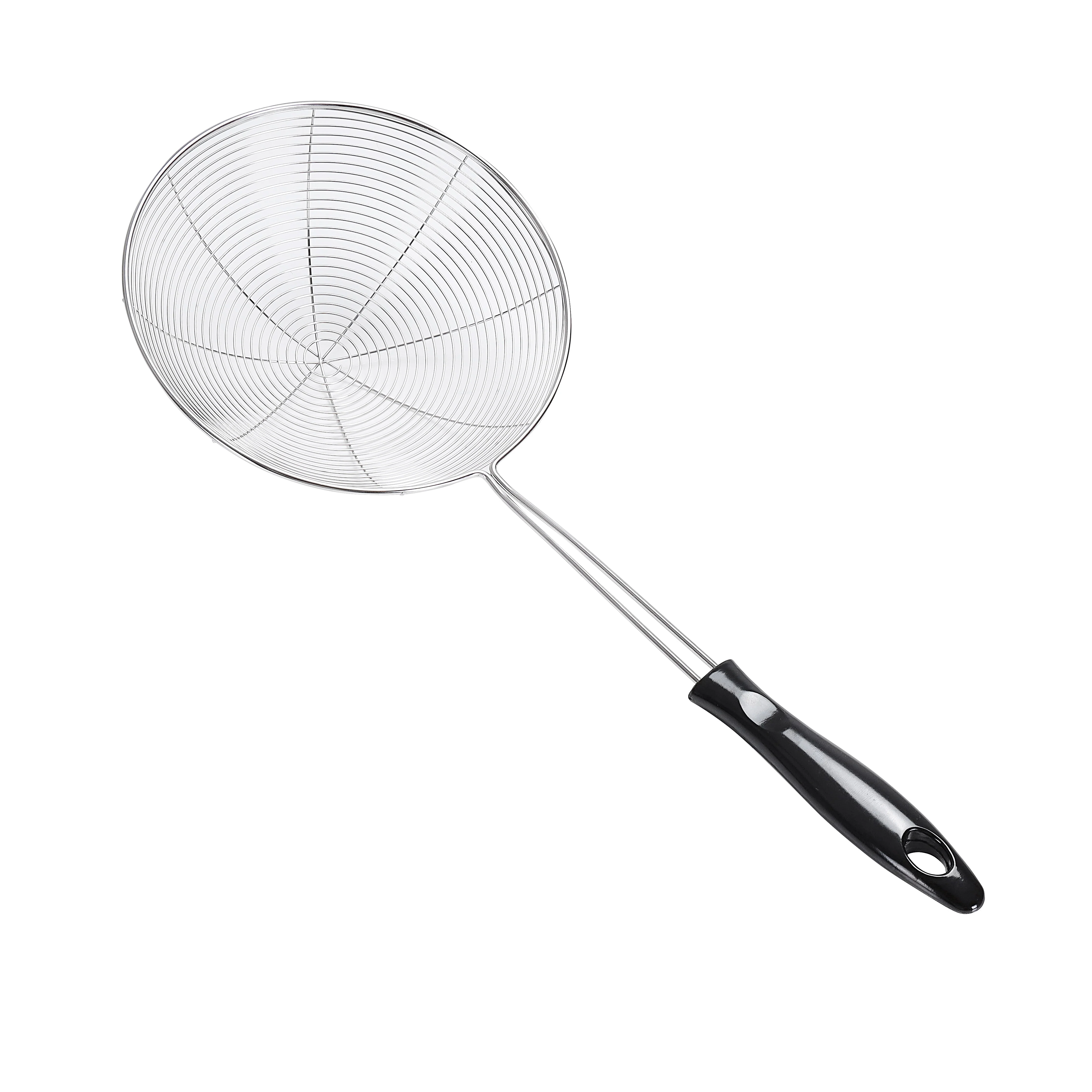 Royalford RF5062 stainless steel skimmer| ergonomic handle, durable rust-resistant design & ideal for frying| straining, and serving food, easy to clean & for daily use|