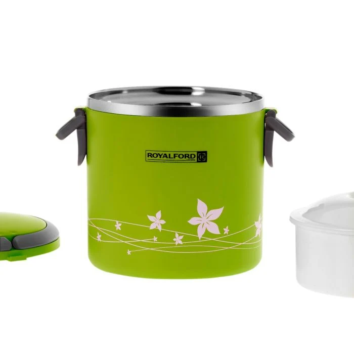 Royalford RF5650 1800ml Lunch Box - Leak Proof & Airtight Lid Food Storage Container - High Quality Stainless Steel Inner, Durable, Non-toxic and Extended Fastening Lid Design - Portable and Dishwasher Safe - Image 3