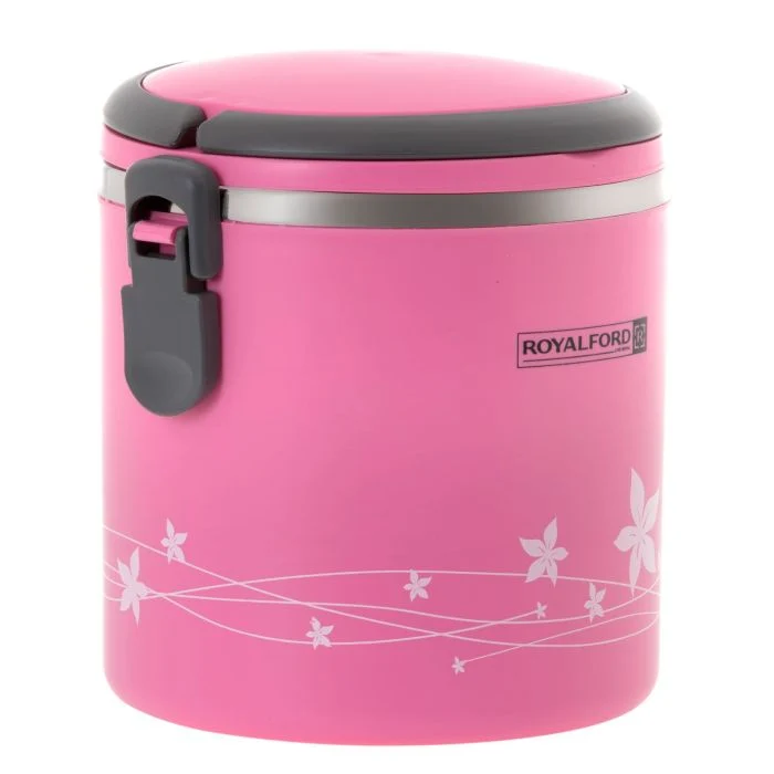 Royalford RF5650PN 2-in-1 Lunch Box 1.80L | Stainless Steel Inner| Leak-Proof Locking Lid| Thermal Insulation & Durable Food Container for Office, School & Travel Use - Image 3