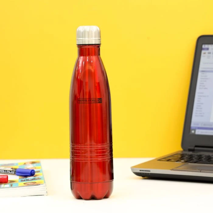 Royalford RF5769 500ml Double Wall Stainless Steel Vacuum Bottle - Stainless Steel Flask & Water Bottle - Hot & Cold Leak-Resistant Sports Drink Bottle - High-Quality Vacuum Insulation Bottle for Indoor Outdoor Use - Image 6