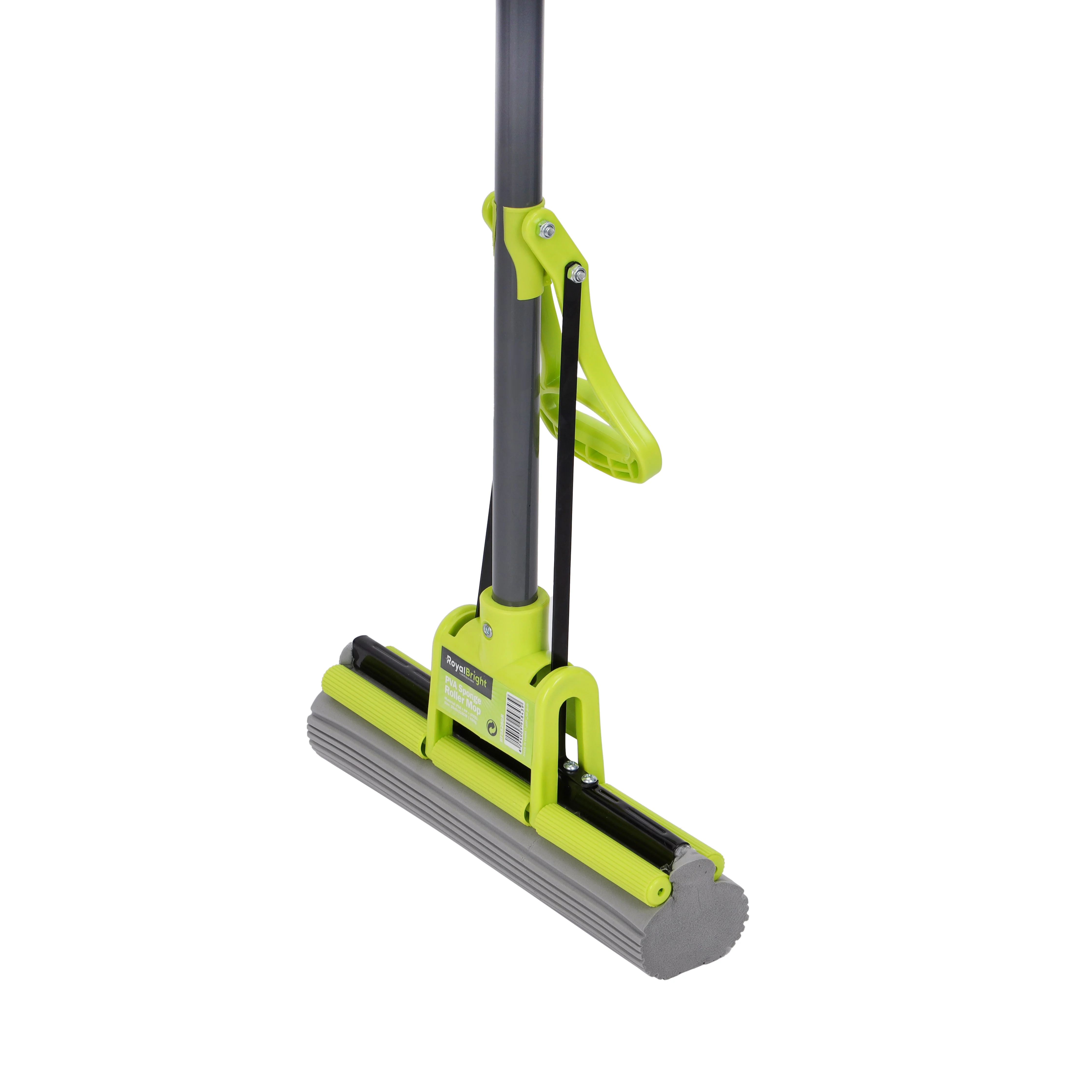 Royalford RF5828GR PVA Mop with Iron Handle| 10X High Absorbency Squeeze Floor Cleaning Mop| Long 116cm Iron Handle, Scratch-Free & Multi-Surface Cleaning Use| - Image 3