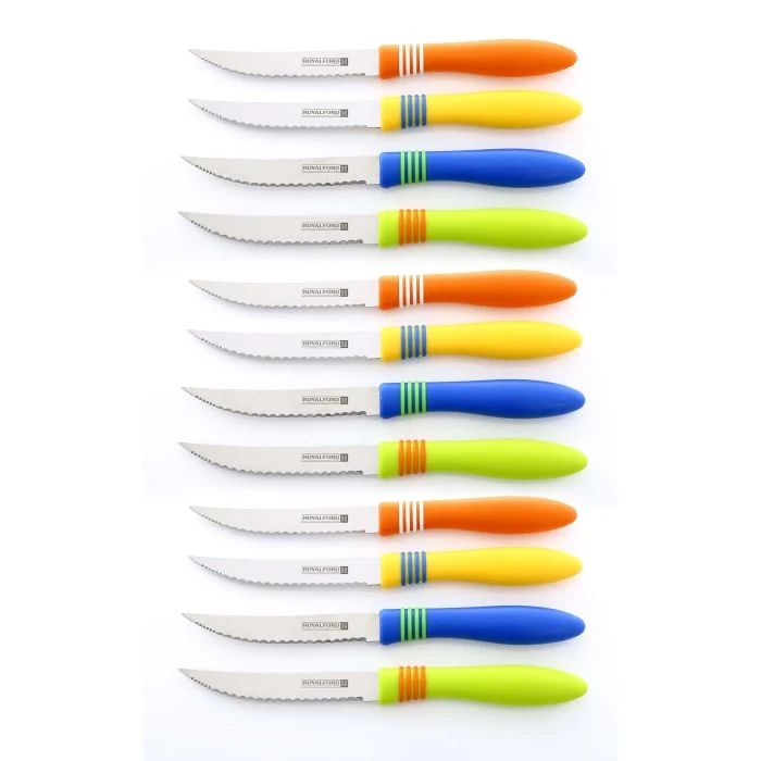 Royalford RF5877 Stainless Steel Fruit Knife Set (12 pcs) - Stainless Steel Razor Sharp Blades - Ultra Sharp Cooking Knives, Perfect for Carving & Chopping - Best Kitchen Gift for Cooking Lovers & Chefs - Image 4