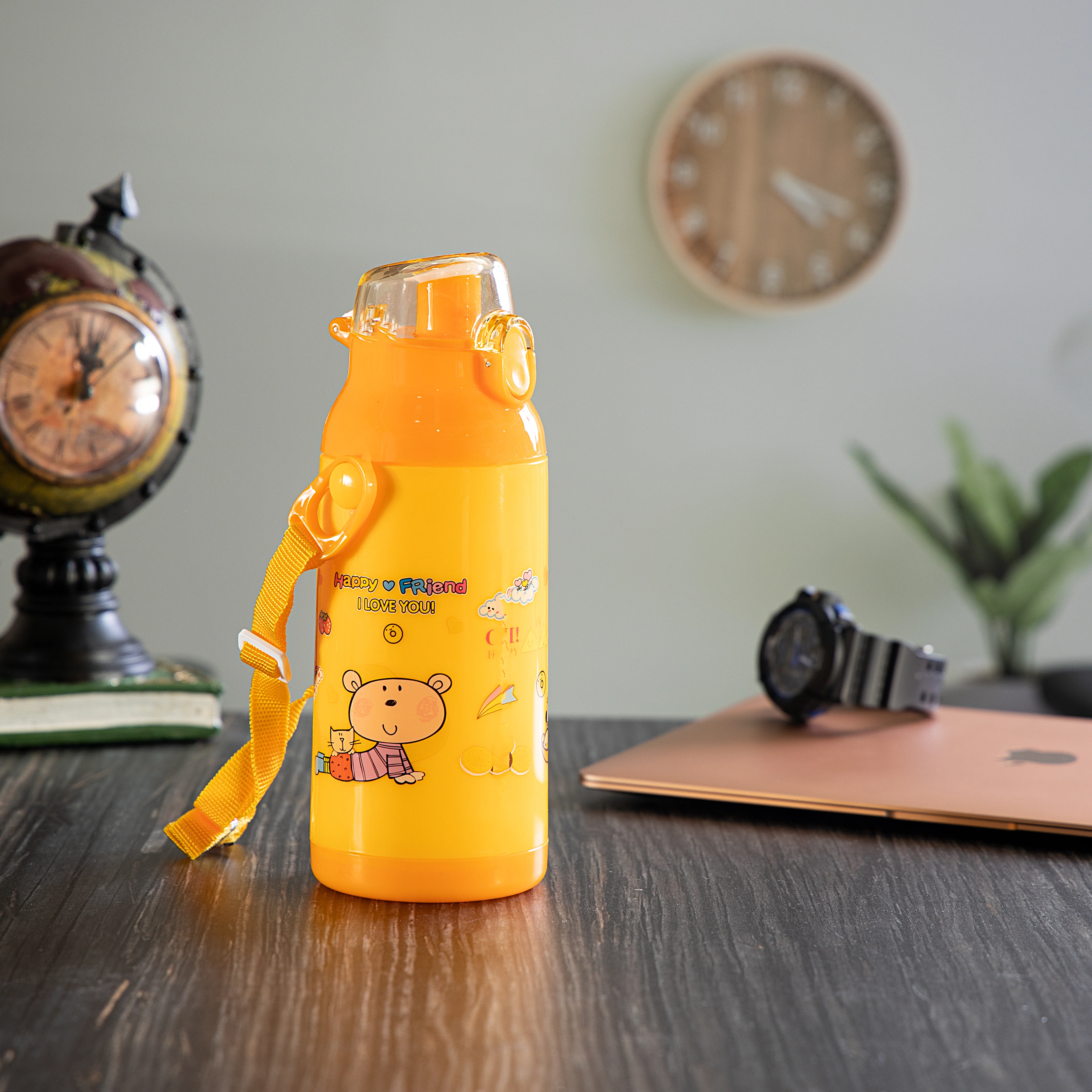 Royalford RF6420YL Kids Water Bottle| 350ML, BPA Free and Leakproof Cartoon School Water Bottle| Durable Children Drinking Bottle for School, Travel and Picnic| - Image 2