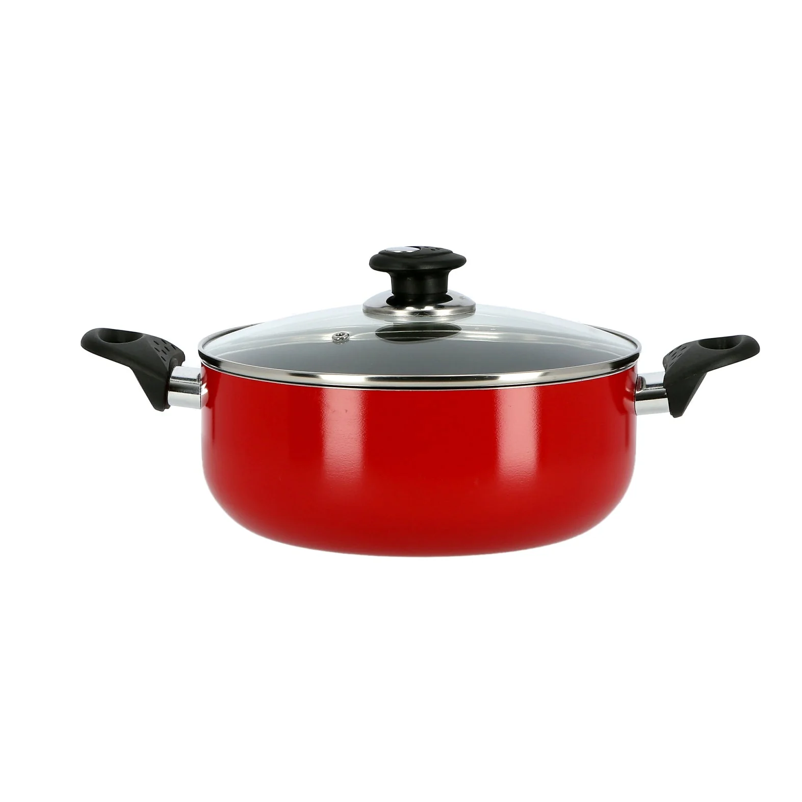 Royalford RF6438 20cm Non-Stick Casserole with Lid | 2.5mm Thick Heat Resistant Body| 2-Layer Coating | Induction Bottom Cookware | Perfect for Daily Home Cooking Use