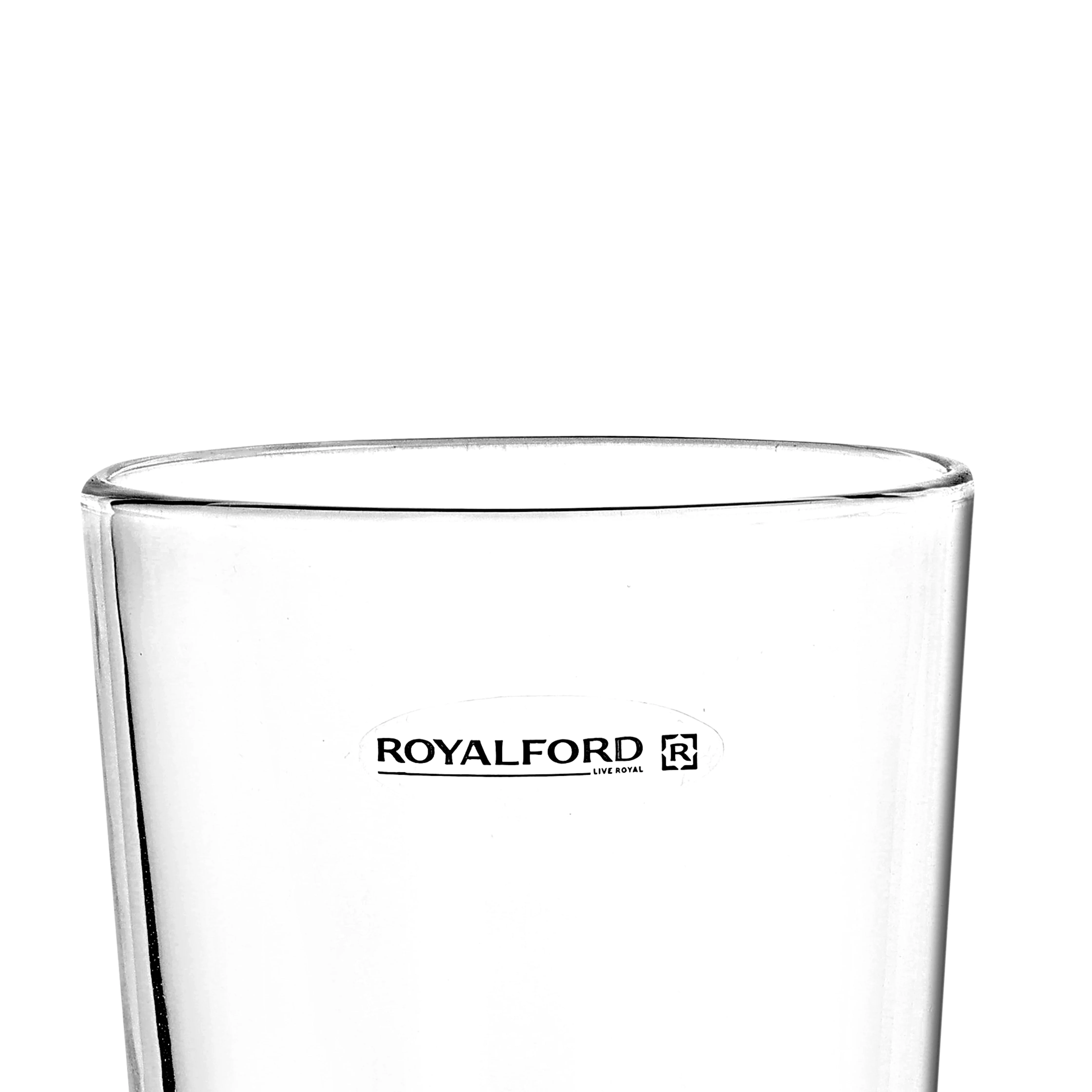 Royalford RF6777 6 Pcs Glass Tumbler Set | Clear Drinking Glasses for Juice, Water & Soft Drinks | Durable Everyday Beverage Glassware Set for Home Kitchen Dining Use - Image 4