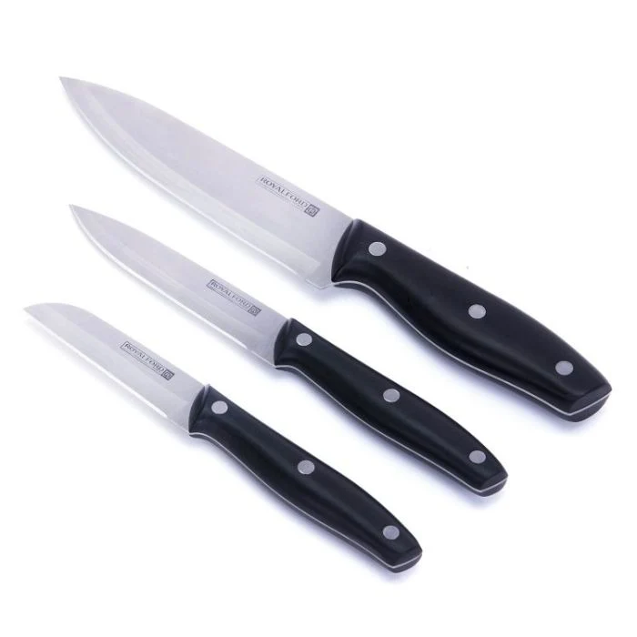Royalford RF7011 5-Piece Kitchen Tools Set | High-Grade Stainless Steel Knives |Ergonomic Handles| Wooden Storage Block| Stain-Resistant Design & Dishwasher-Safe - Image 4