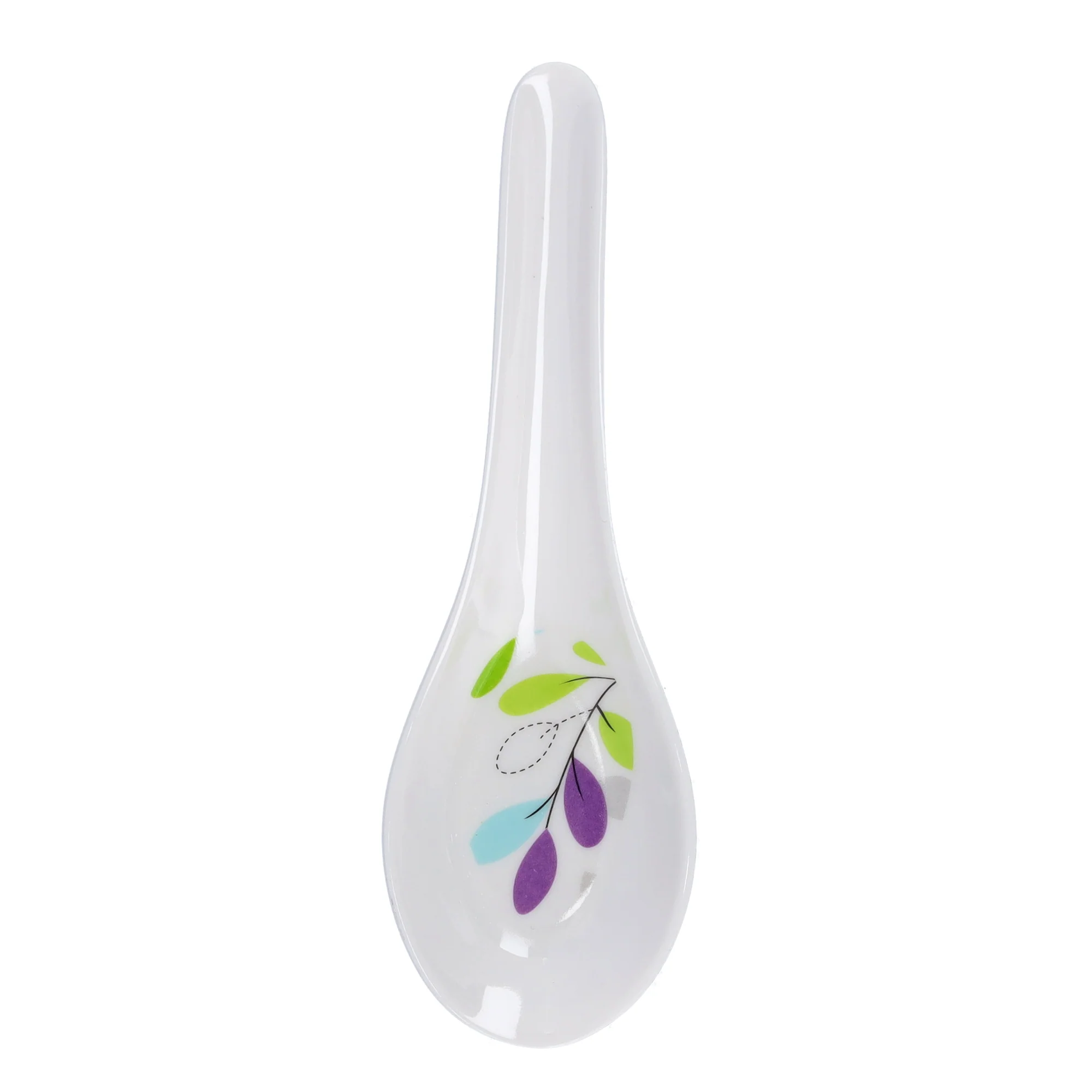 Royalford RF7389LF Premium Melamine Tablespoon| Elegant Leaf Design & Heat Resistant Lightweight| Serving Spoon, Ergonomic Handle & Break Resistant Kitchenware|