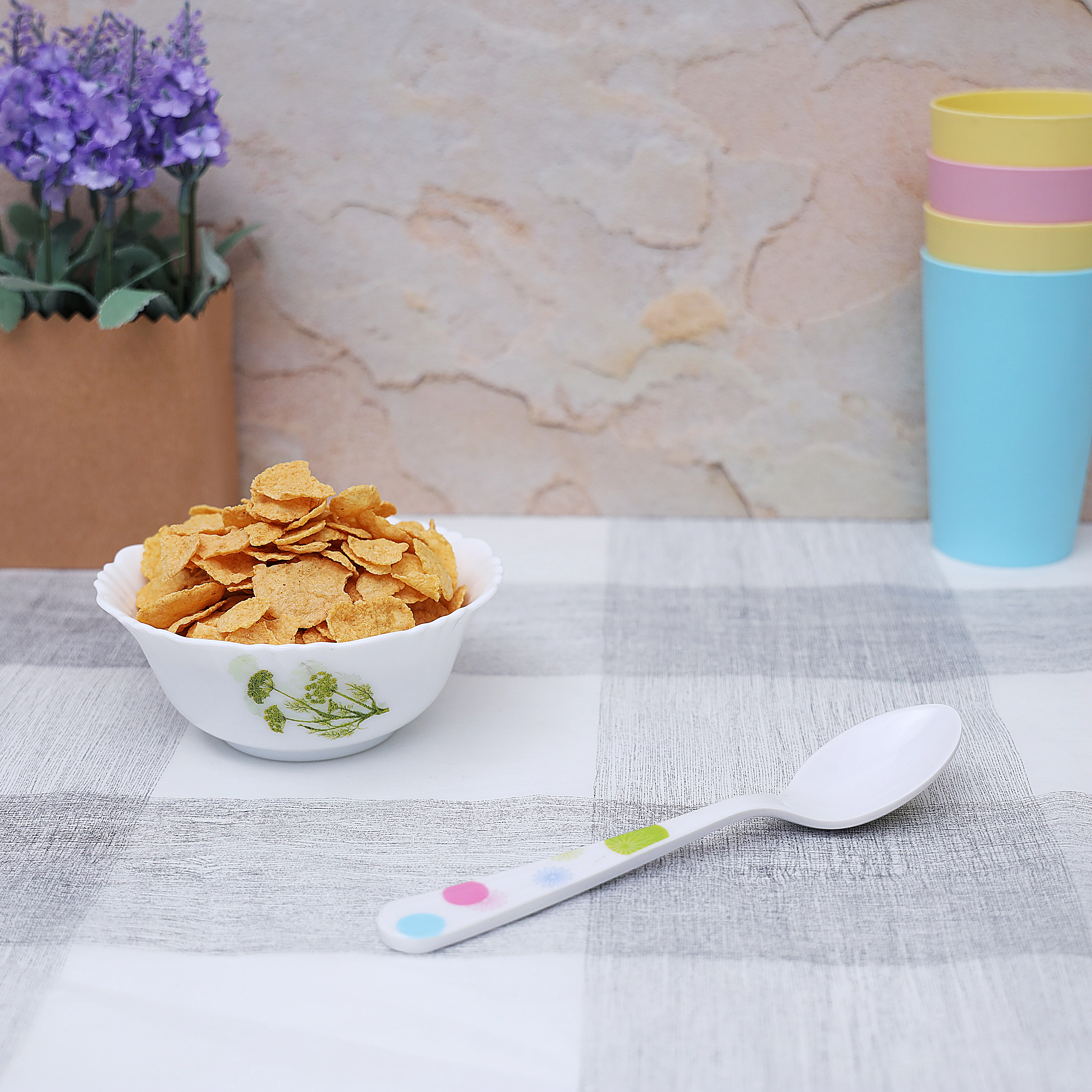 Royalford RF7390LF Premium Melamine Tablespoon | Elegant Leaf Design & Heat Resistant Lightweight Serving Spoon| Ergonomic Handle & Break Resistant Kitchenware| - Image 5