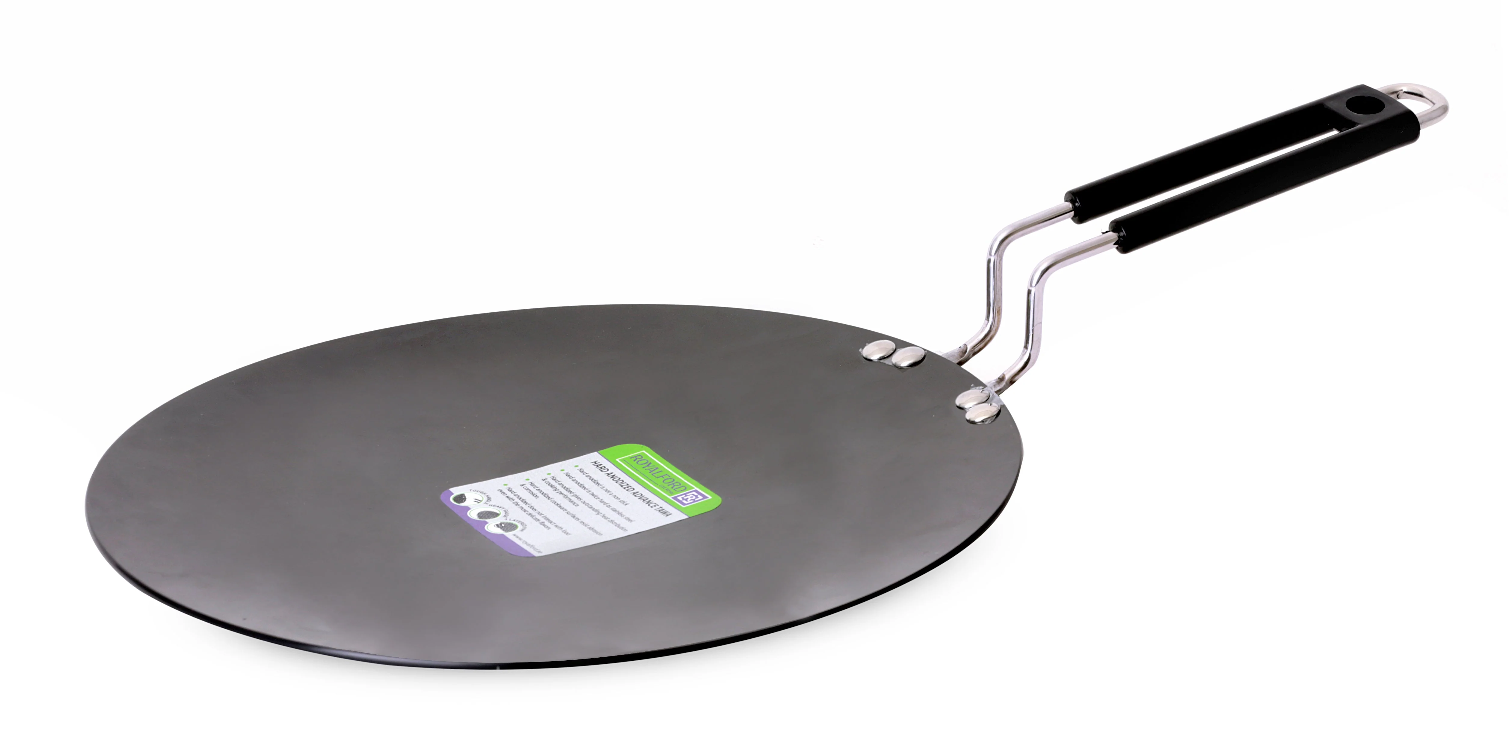 Royalford RF7905 Flat Tawa | Durable Metal Roti Tawa | Heat Resistant Handle for safe cooking | Suitable for Everyday Cooking | Perfect for Roti, Dosa, Pancake Etc - Image 2