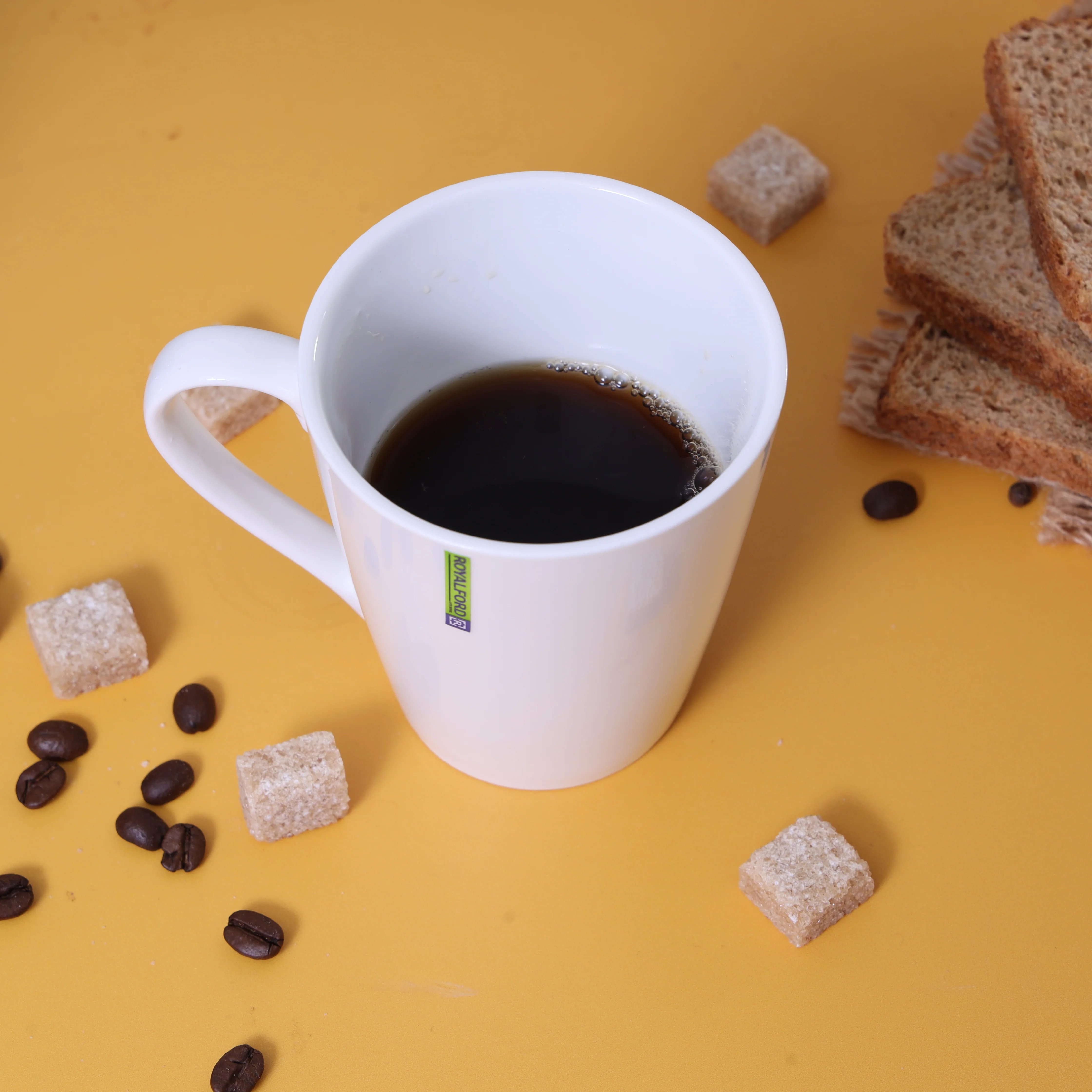 Royalford RF8017 230ml Magnesia Porcelain Mug | comfortable handle, broad mouth and lightweight design| Compact, durable finish for home and office or cafe use| - Image 2