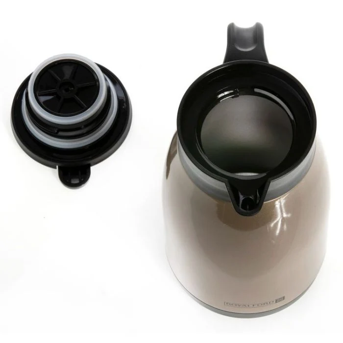 Royalford RF8304 1L Insulated Vacuum Thermal Flask - Portable Double Walled Stainless Steel Vacuum Isolating Jug for Tea, Coffee, Hot & Cold Drinks | Lightweight & Leak Resistant Insulated Travel Mug | Perfect Hot & Cold Beverages - Image 4