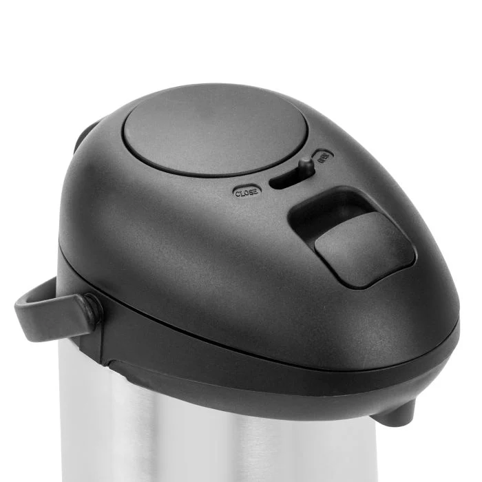 Royalford RF8336 3L Stainless Steel Airpot Flask - Heat Insulated Thermos for Keeping Hot/Cold Retention, Double-Wall for Coffee, Hot Water, Tea, Beverage | Ideal for Commercial & Outings - Image 4