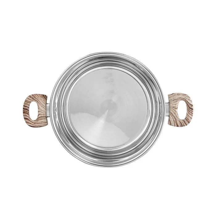 Royalford RF8552 32cm Stainless Steel Casserole with Glass Lid - Durable, High-Quality steel Construction | Non-Stick Dish for Gas, Induction & Ceramic Hobs | Tempered Glass Lid - Image 2