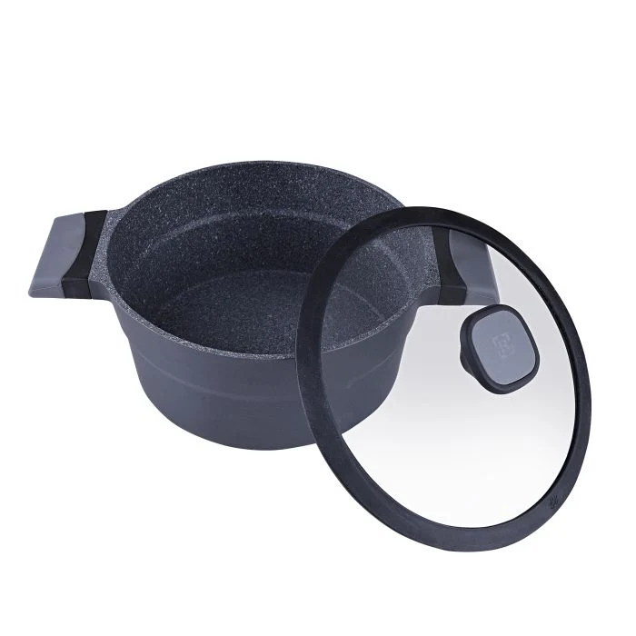 Royalford RF8599 28CM Die Cast Casserole | Premium Marble Non-Stick Coating | Durable Die-Cast Body| Heat-Resistant Exterior & Induction Ready Cookware for Everyday Use - Image 2
