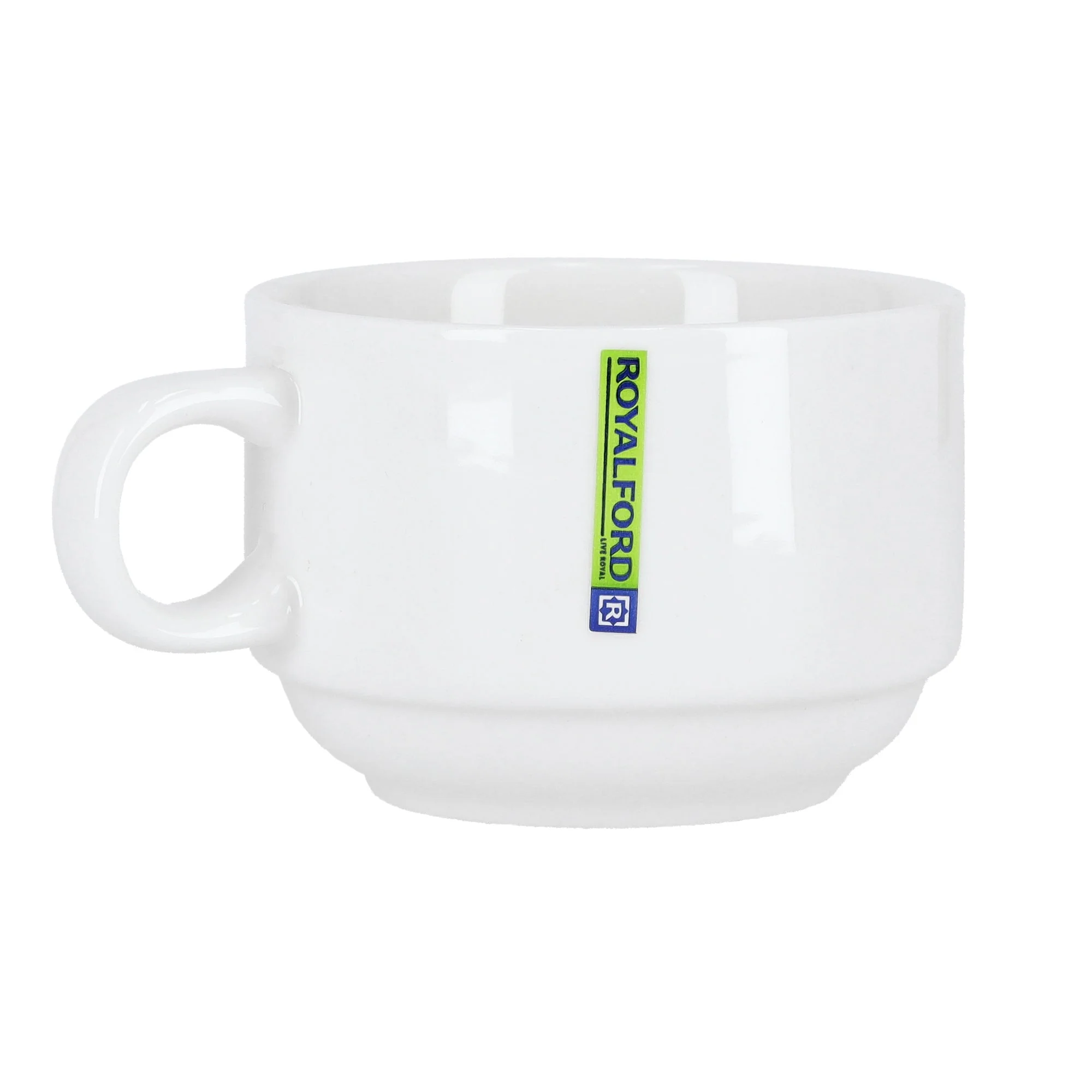 Royalford RF8769 Porcelain Coffee Cup |150ml Elegant White Tea and Coffee Cup | Durable Glazed Finish | Perfect for Home Hotel, Café, Restaurant and Office Use