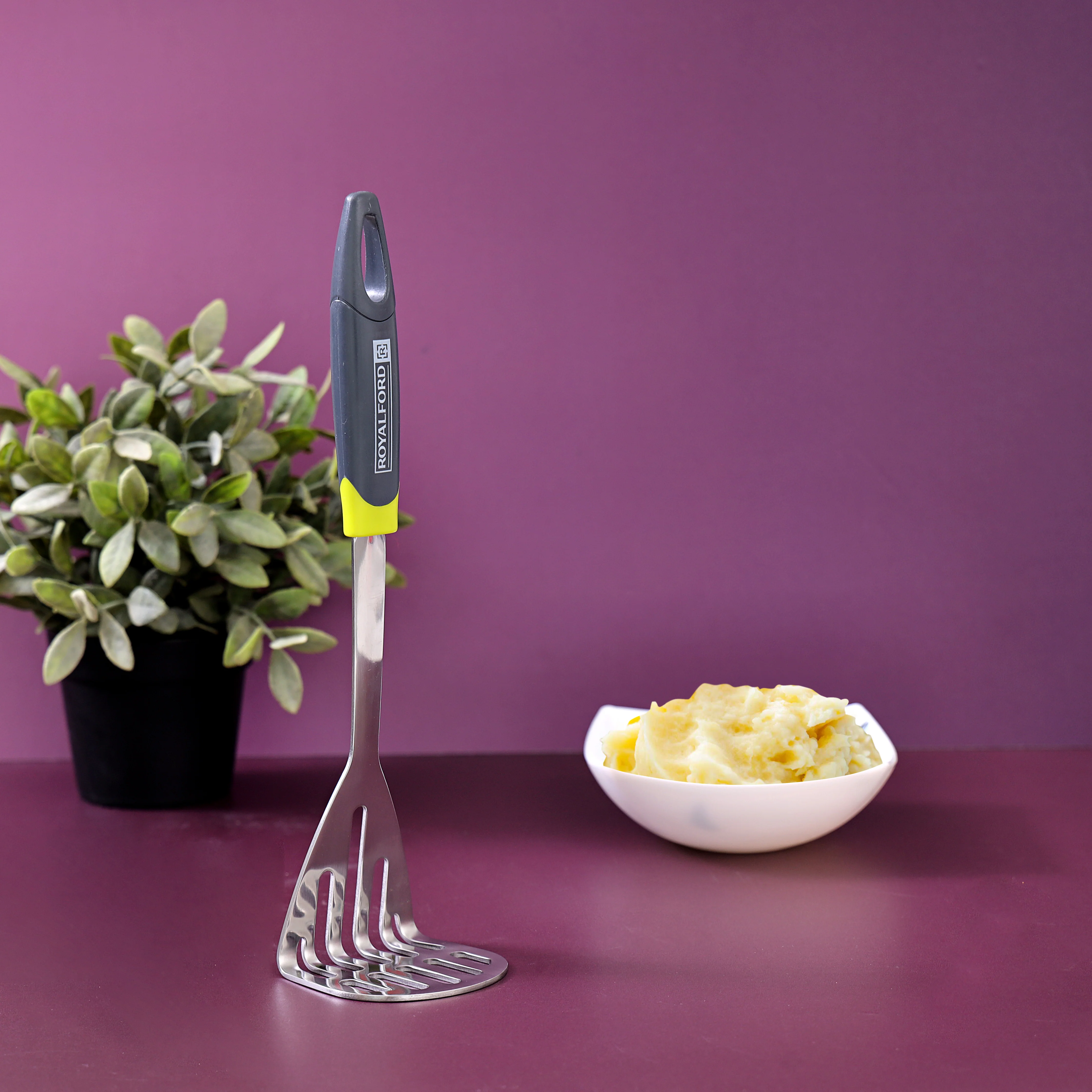 Royalford RF8915 Stainless Steel Potato Masher | Ergonomic ABS Handle & Durable Manual Kitchen Tool| for Easy Mashing of Potatoes, Vegetables & Dishwasher Safe| - Image 5