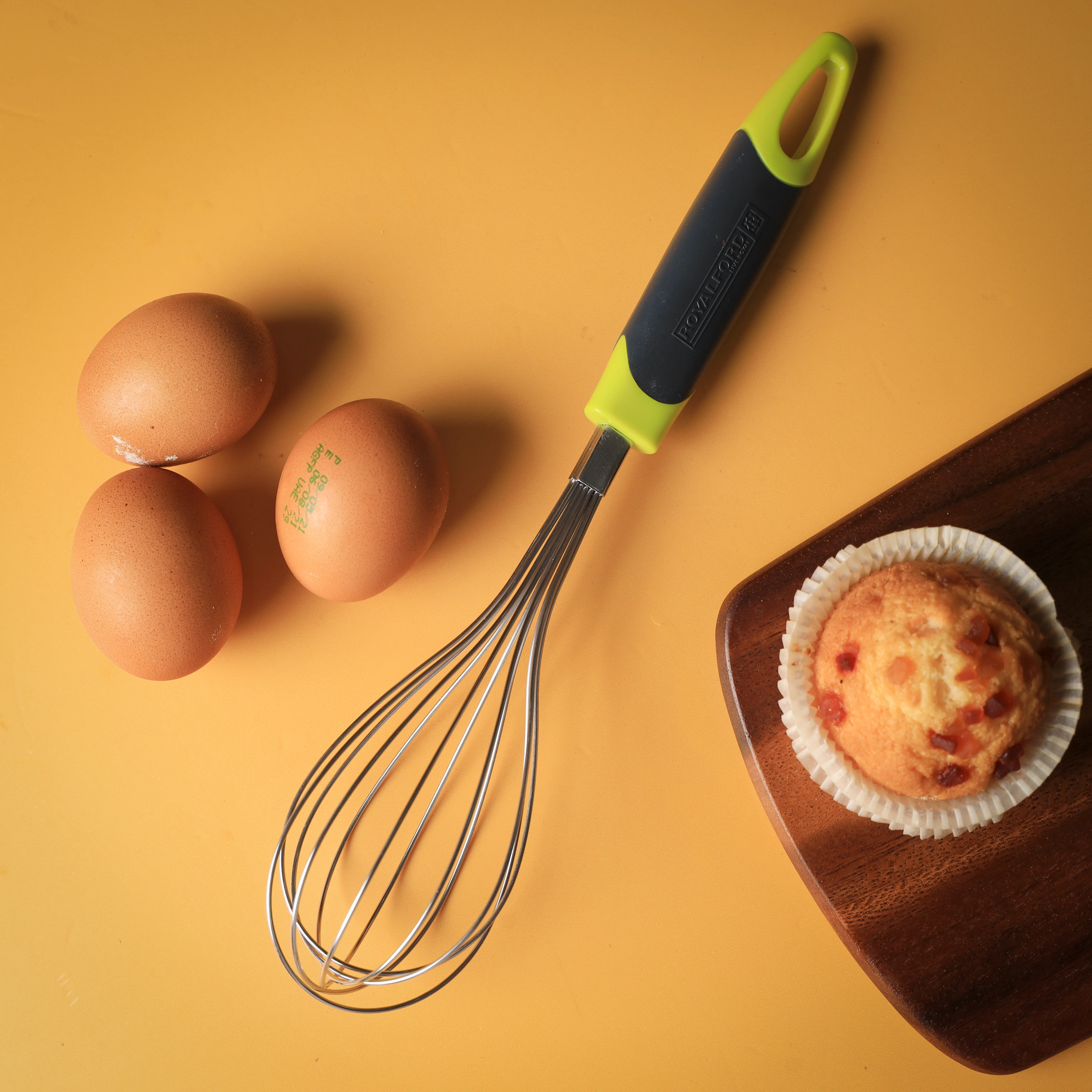 Royalford RF8918 Stainless Steel Whisk | Ergonomic ABS Handle & Durable Rust Resistant Wires| Non-Slip Grip, Easy Manual Mixing & Beating Tool for Eggs, Batter| - Image 4