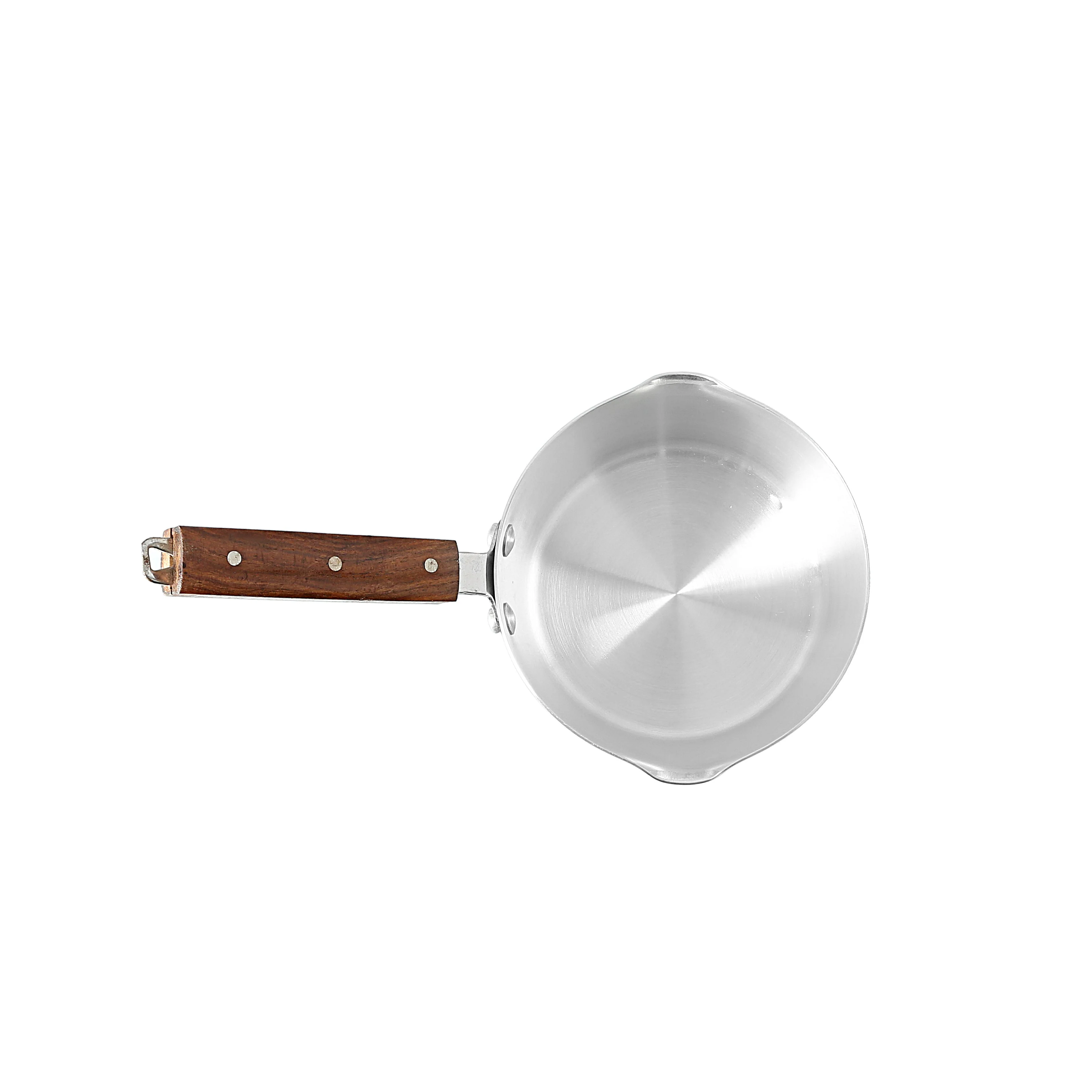 Royalford RF8991 Aluminium Milk Pan| Wooden Handle 6 Inch & 100% Food-Grade Virgin Aluminium| Fast Heating, Easy Pour Spout & Durable Daily Use Milk Boiling Pan| - Image 3