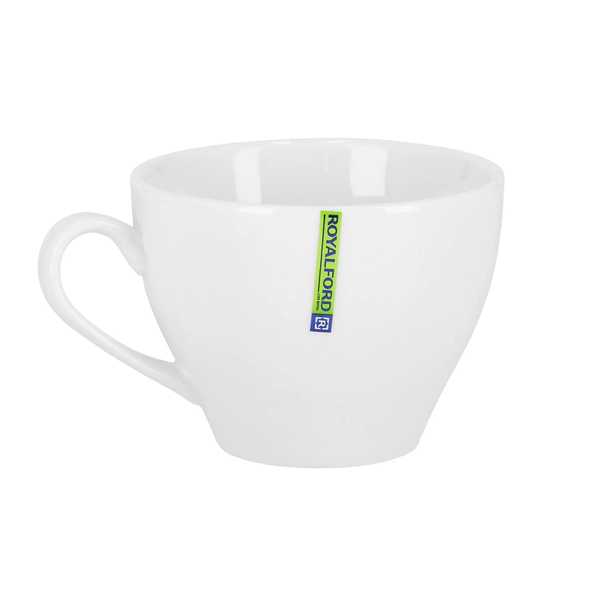 Royalford RF9258 Magnesia Cup & Saucer | 2PCS Porcelain Tea Coffee Set | Smooth Glossy Finish | Non Toxic Food Safe | Durable Design for Home, Office & Café Use - Image 2