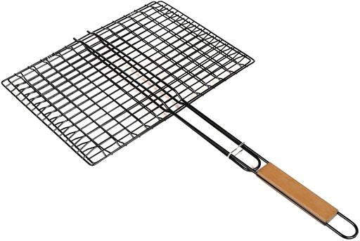 Royalford RF9393 Barbecue Grill Basket | 40×30cm Size | Durable Metal BBQ Grill | Heat Resistant Wooden Handle |Perfect for Outdoor Barbecue Cooking and Camping Use - Image 3